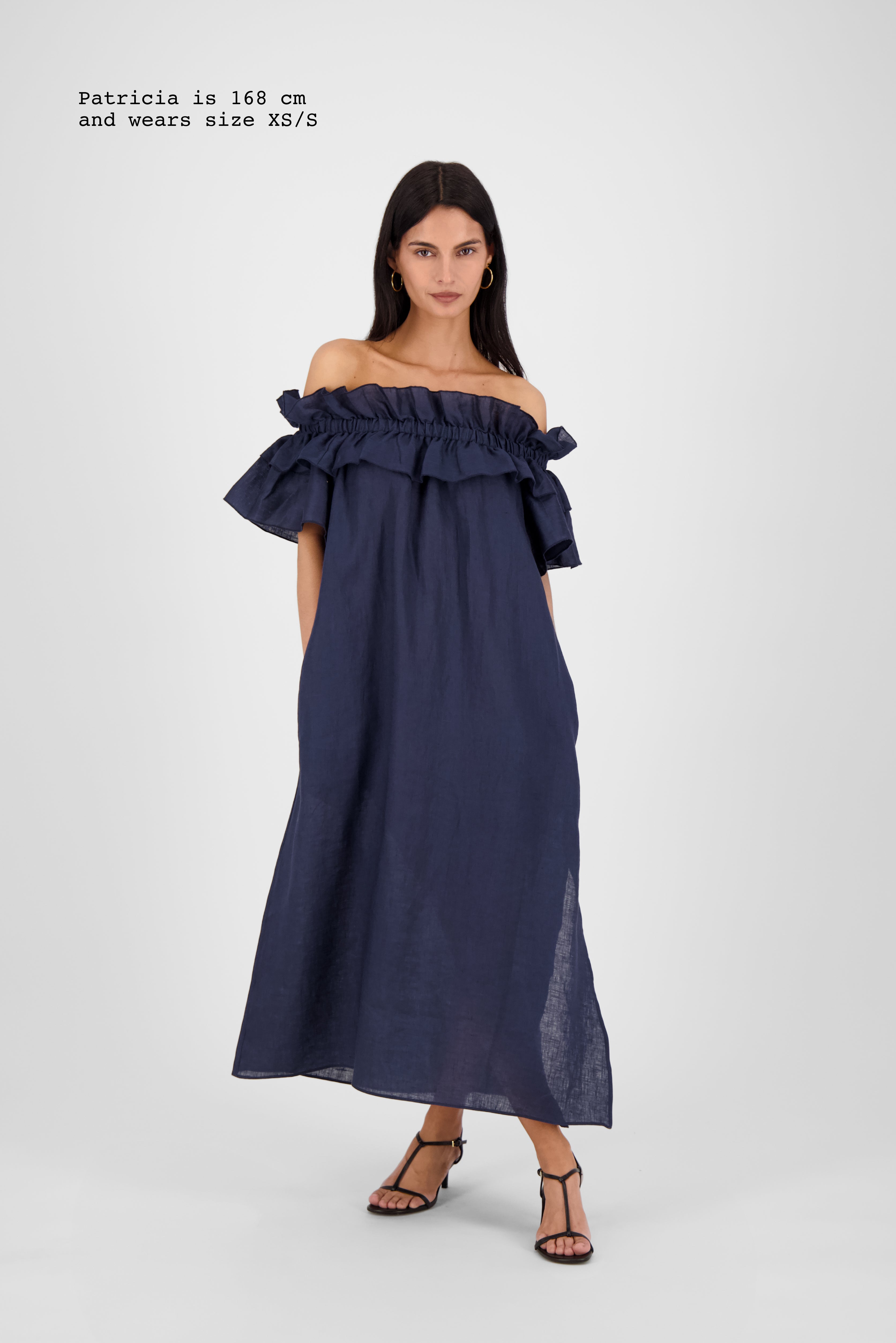 OFF-SHOULDER RUFFLE DRESS