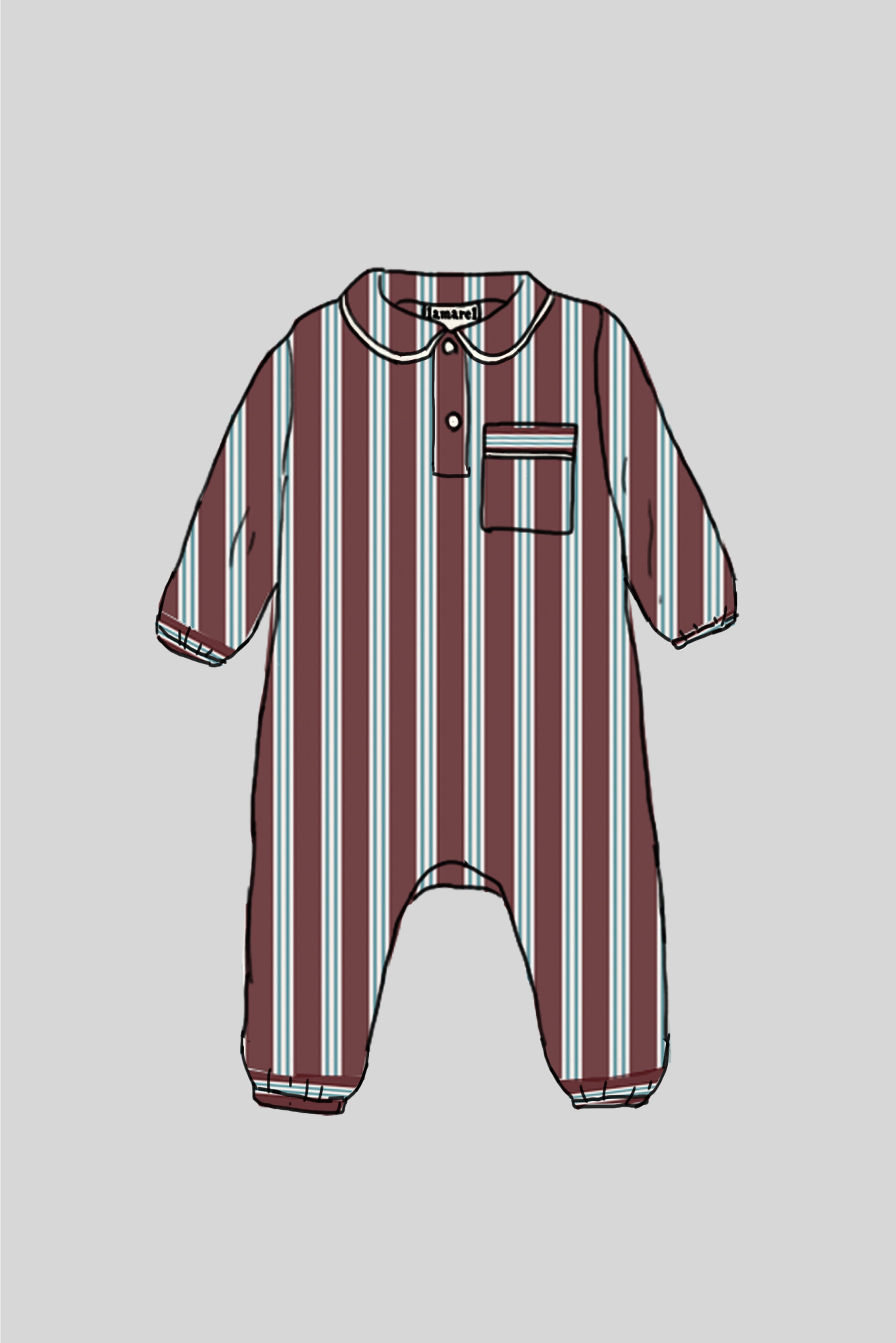 BABY OVERALL PYJAMA WITH ELASTIC