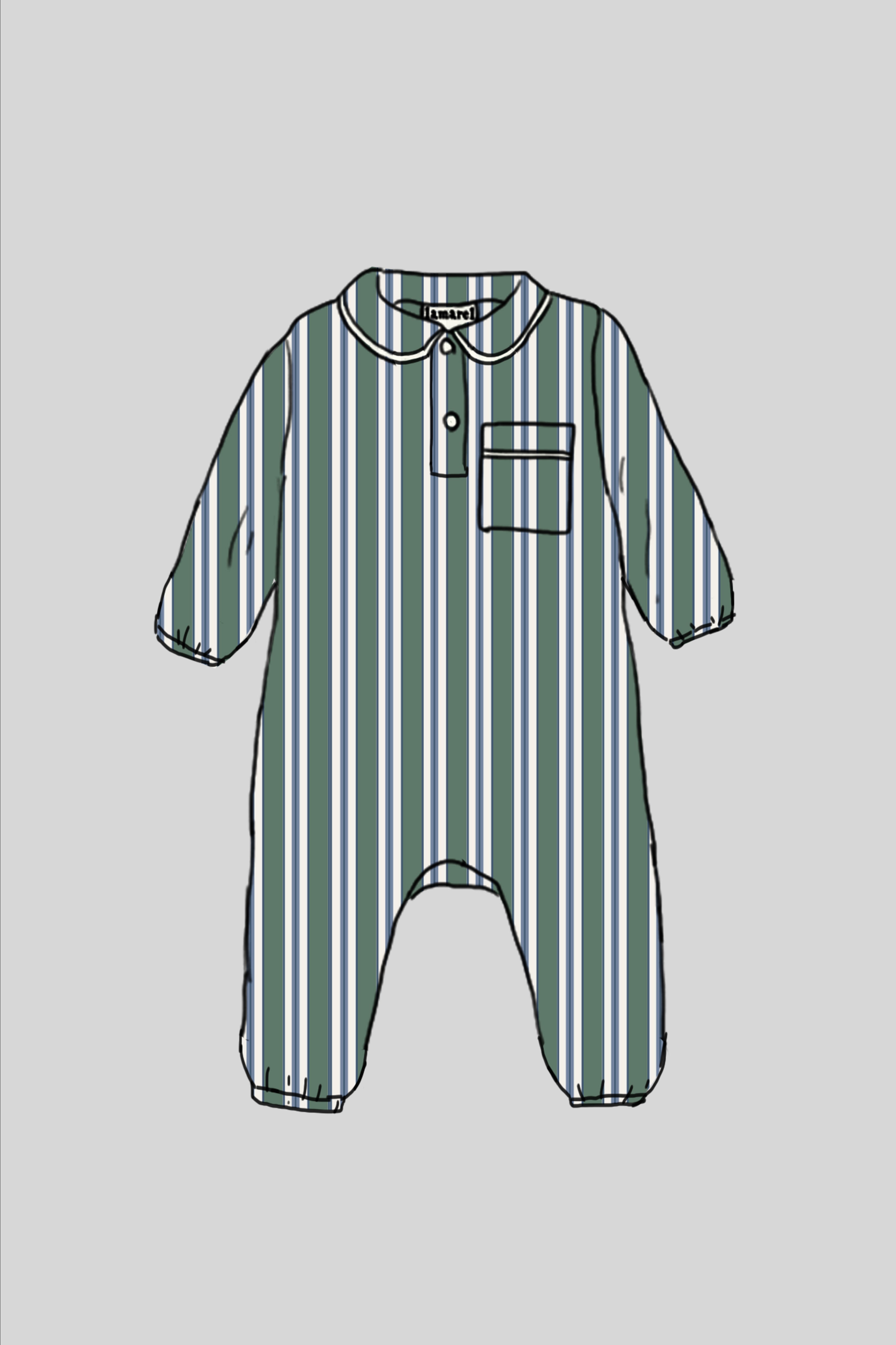 BABY OVERALL PYJAMA WITH ELASTIC