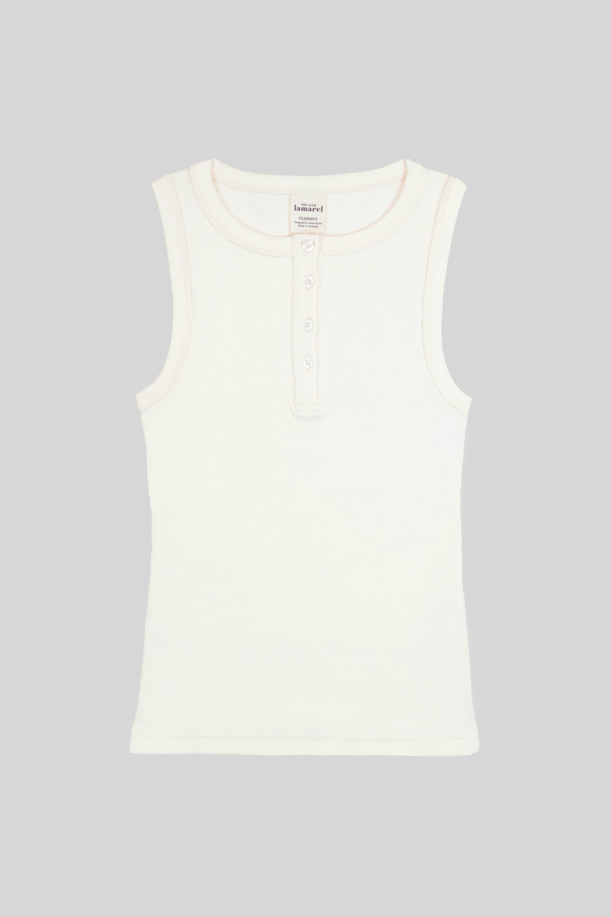 RIBBED BUTTONED TANK TOP