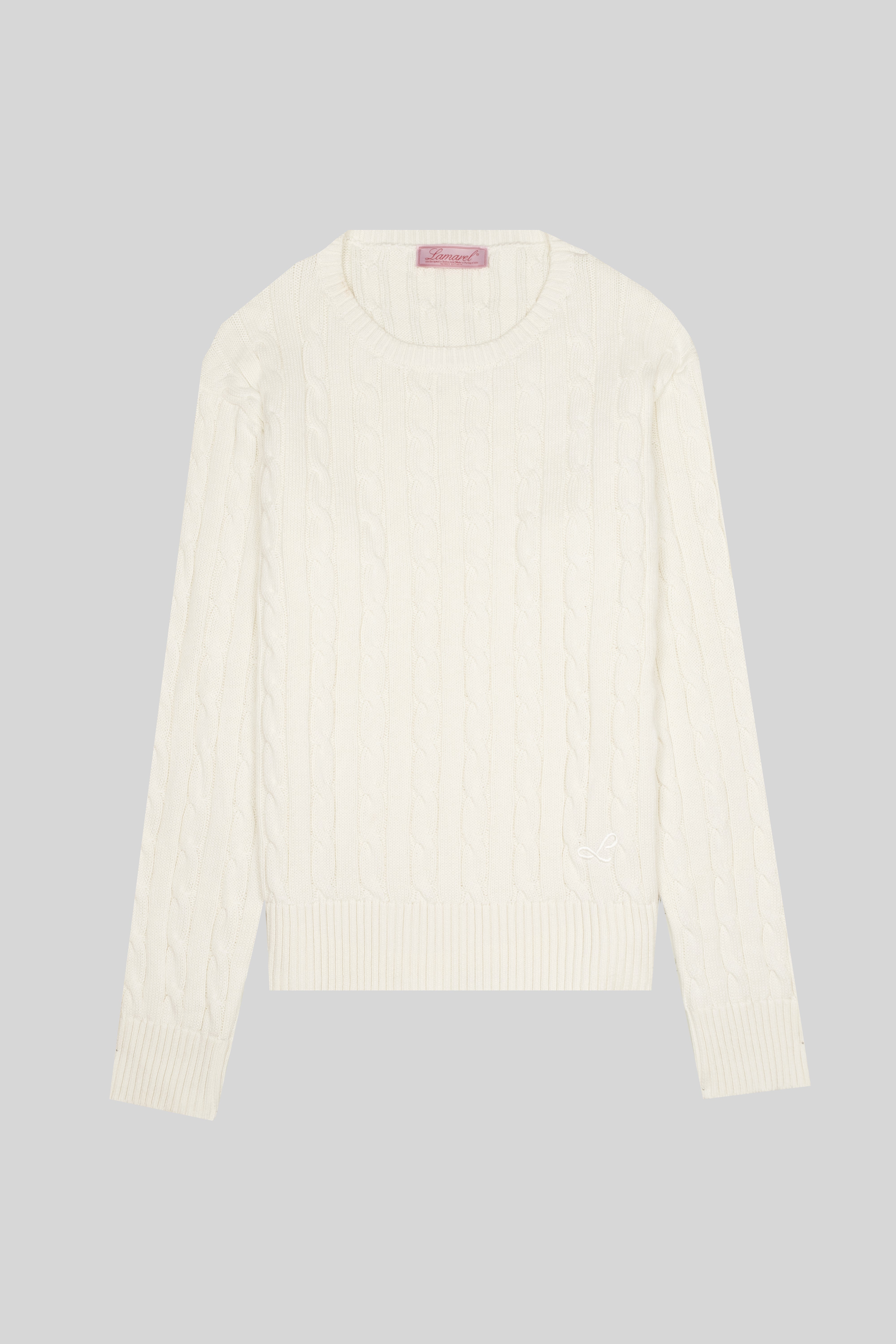 CABLE-KNIT SWEATER