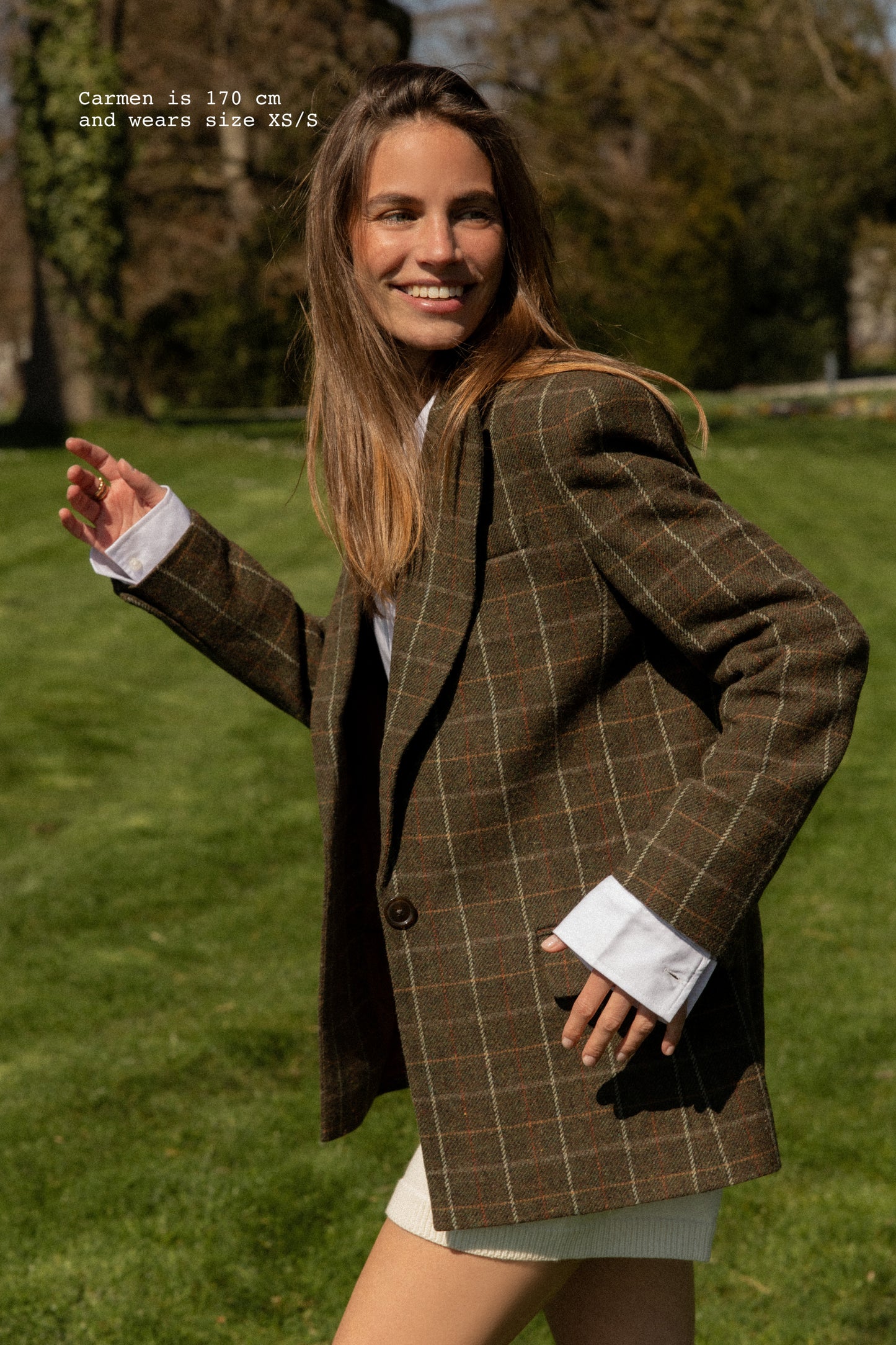 CHECKED BLAZER