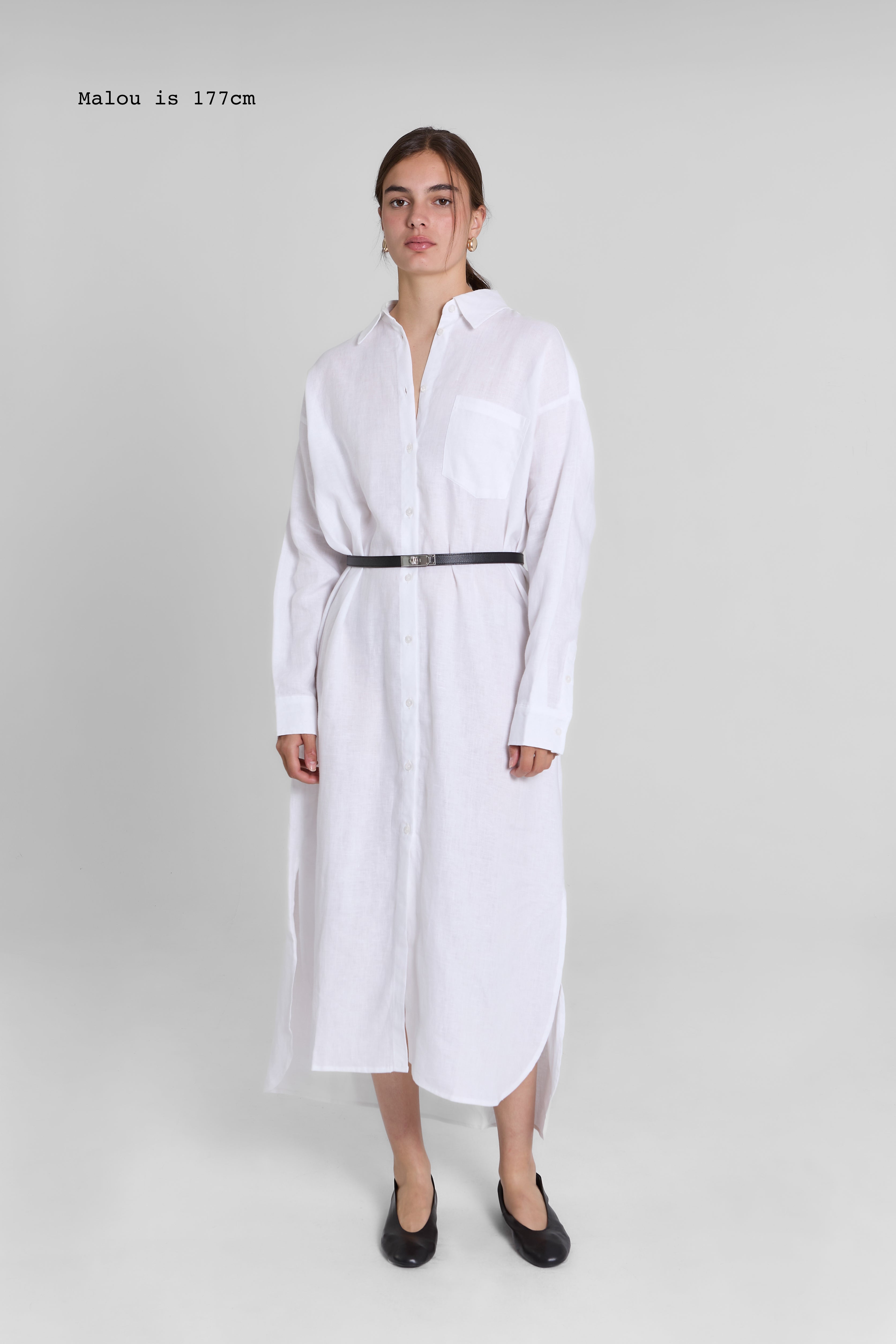 LINEN SHIRT DRESS