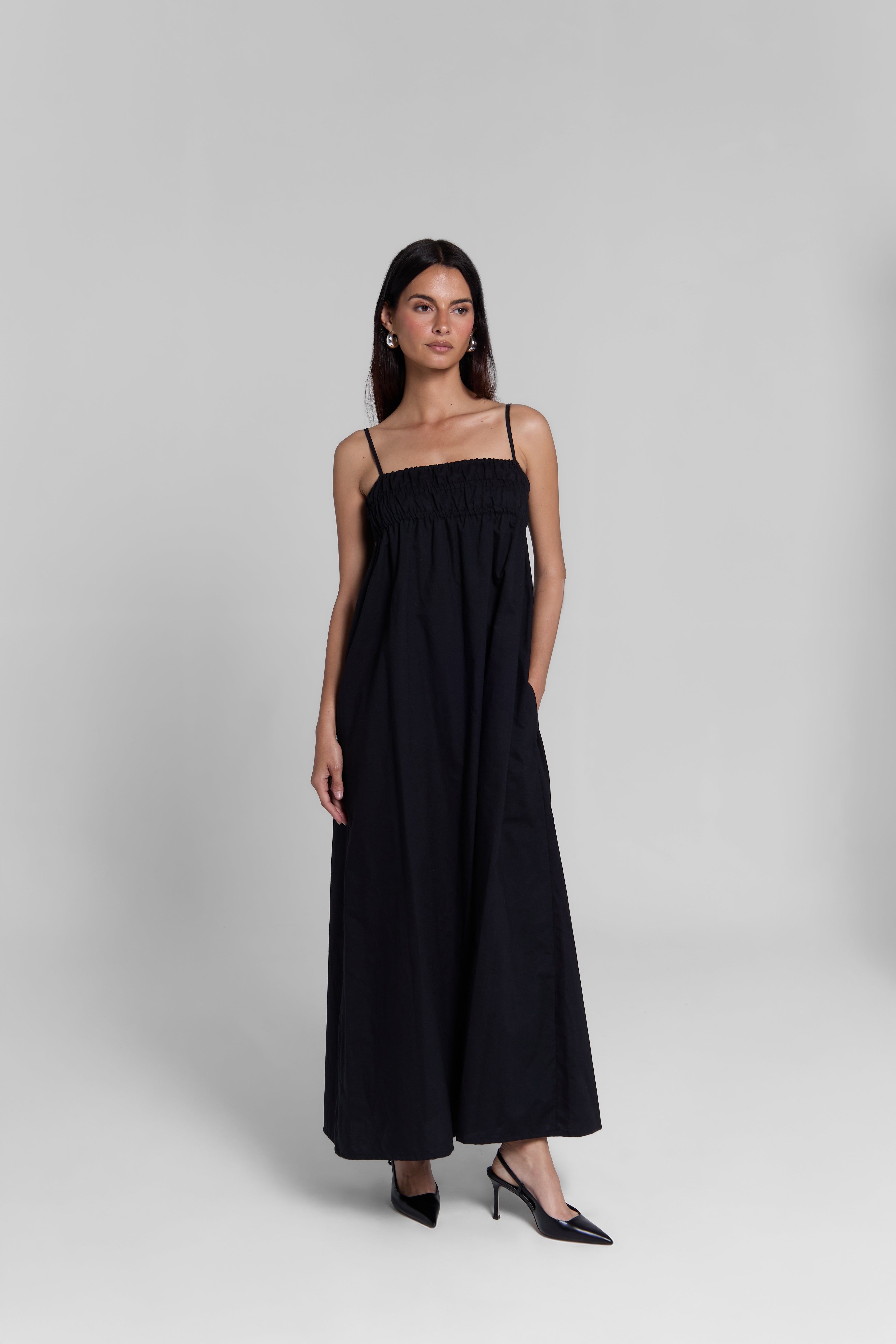 RUFFLED MAXI DRESS