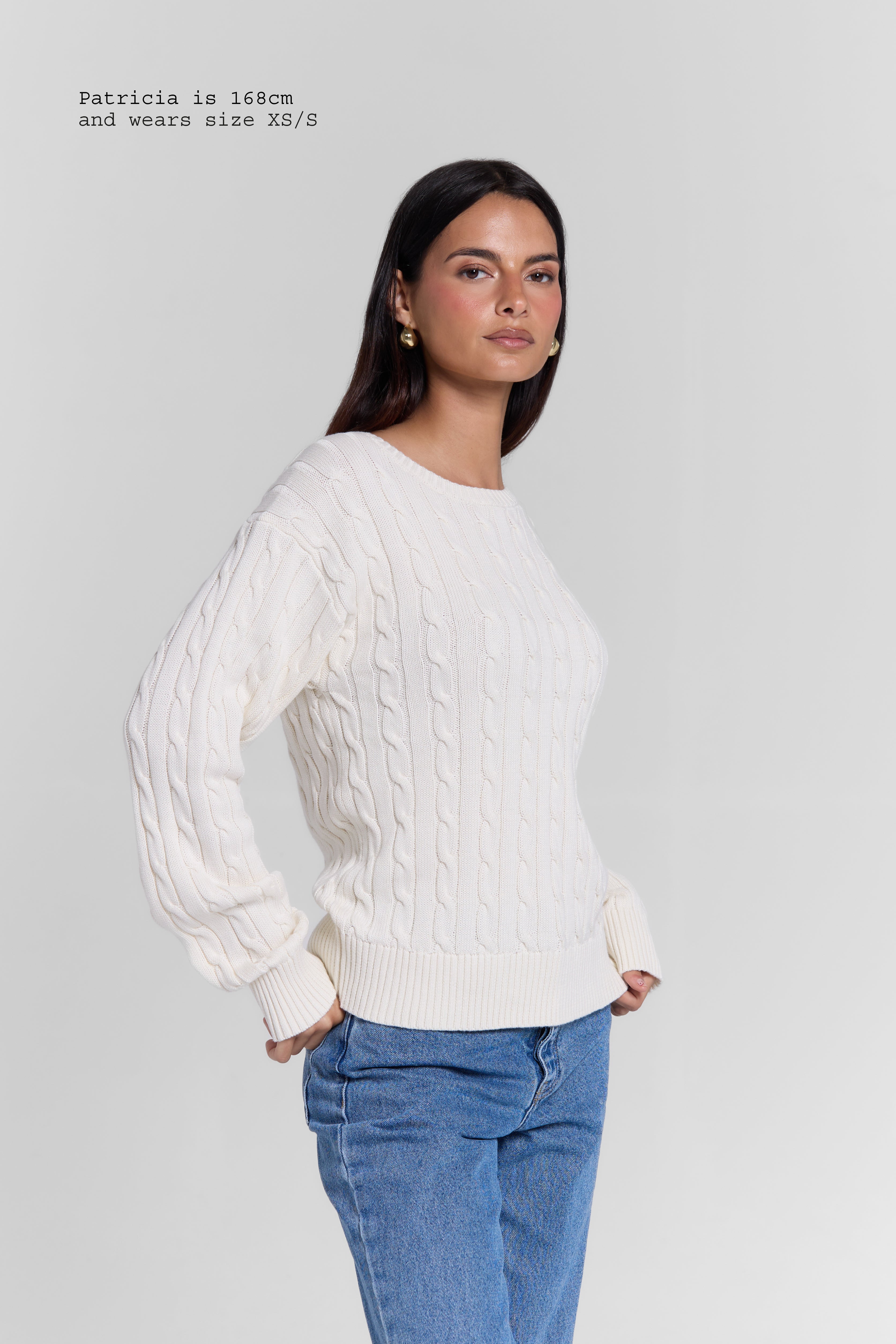 CABLE-KNIT SWEATER