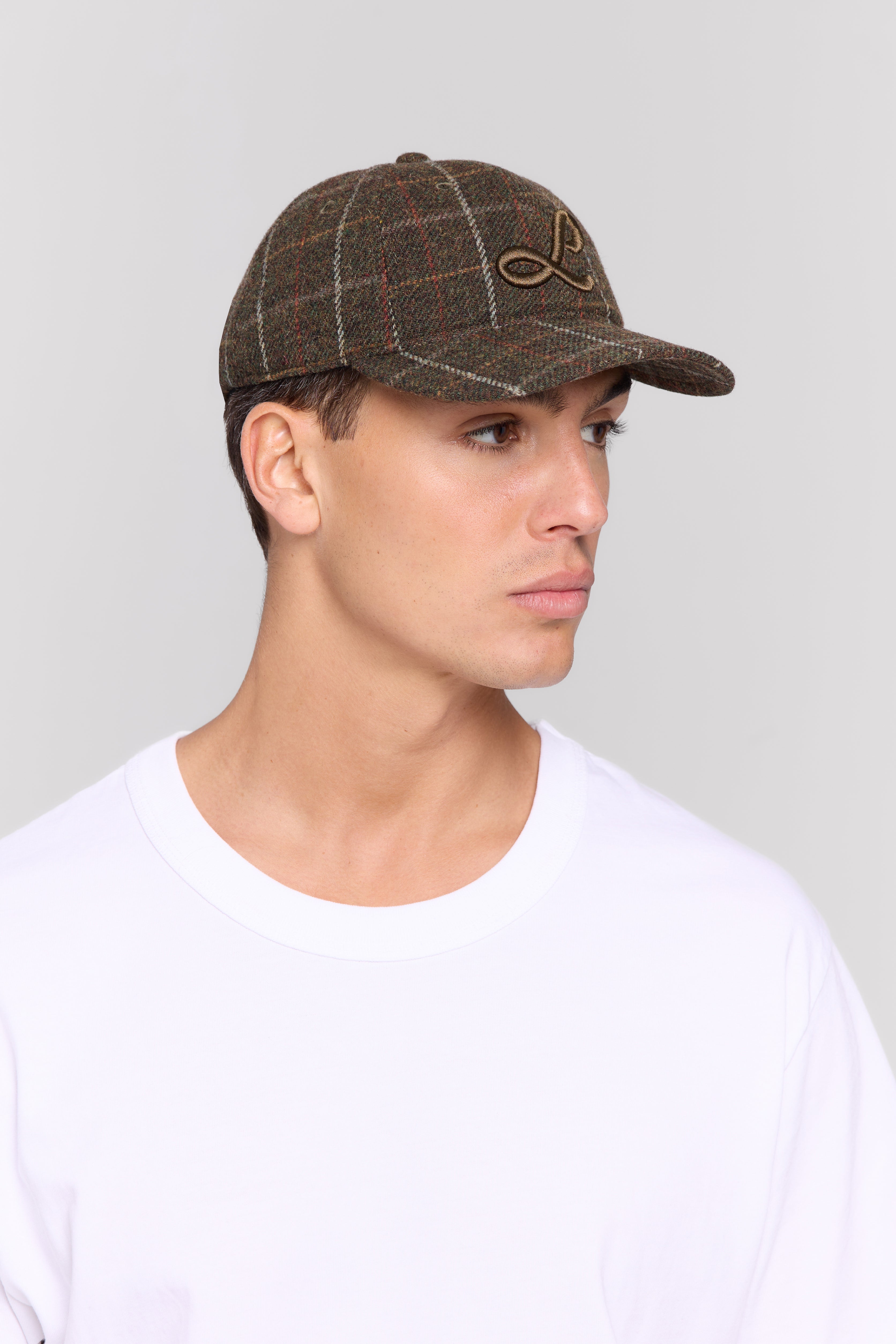 WOOL CHECKED LAMAREL CAP MEN