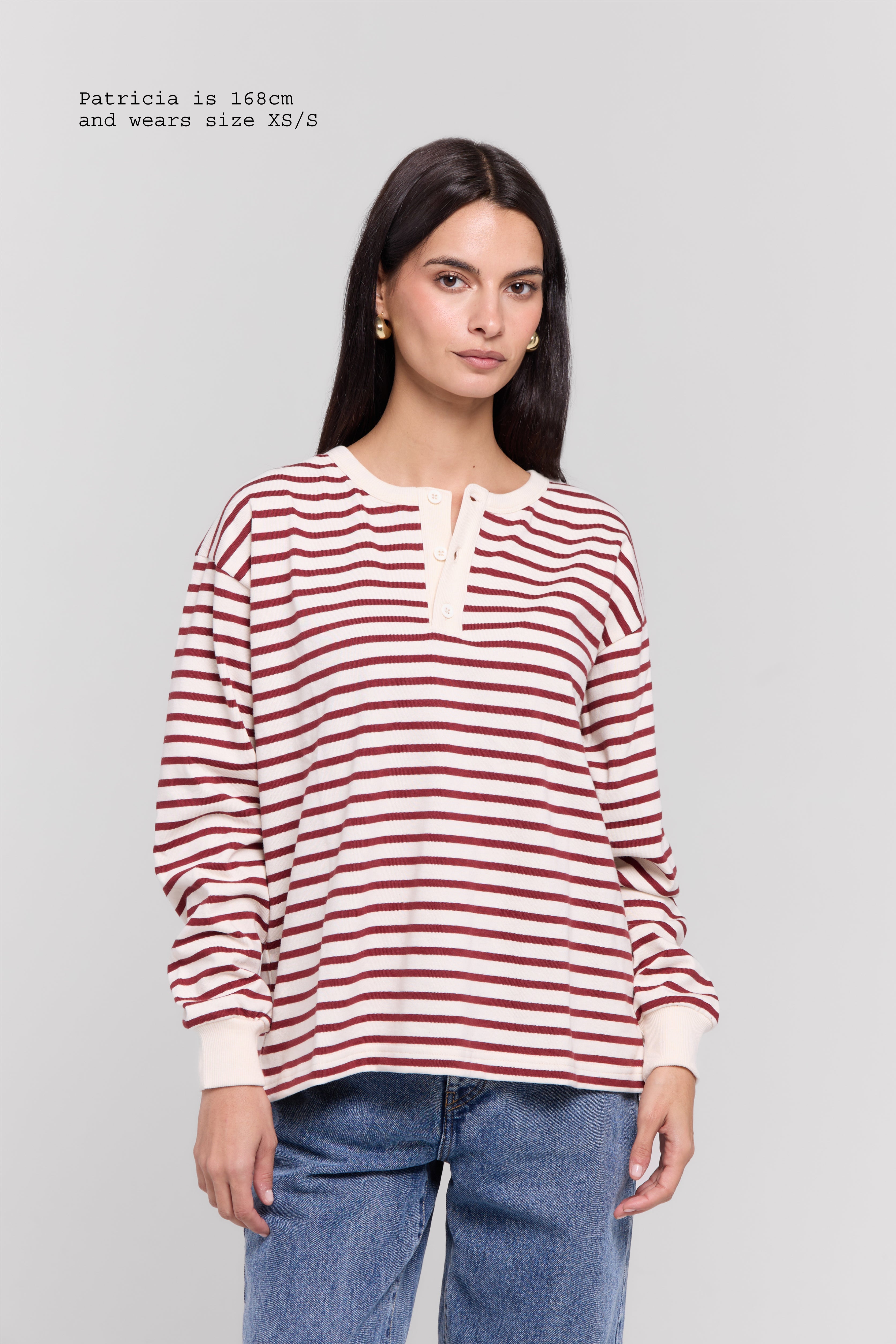 HENLEY LONG SLEEVE TOP
