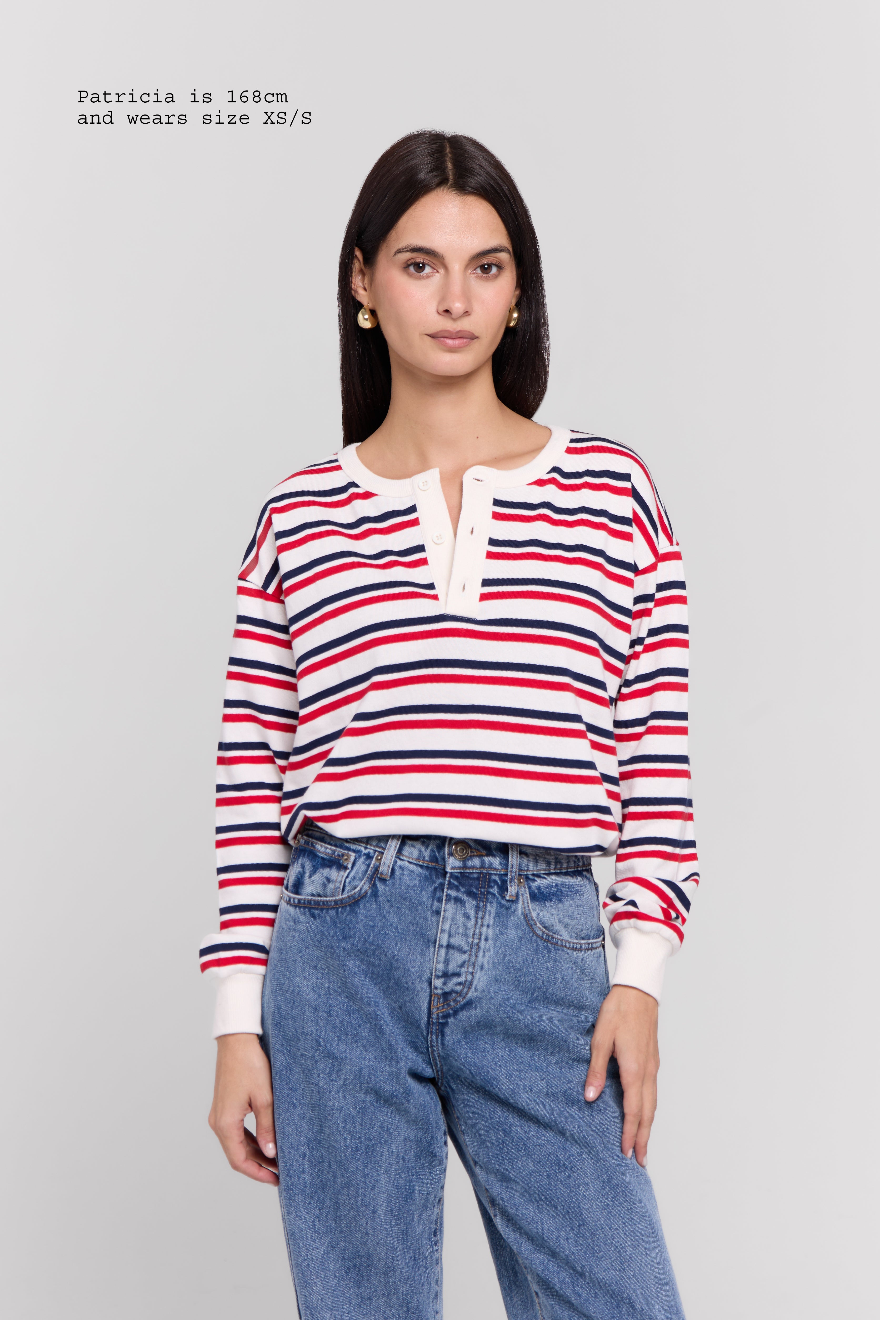 HENLEY LONG SLEEVE TOP