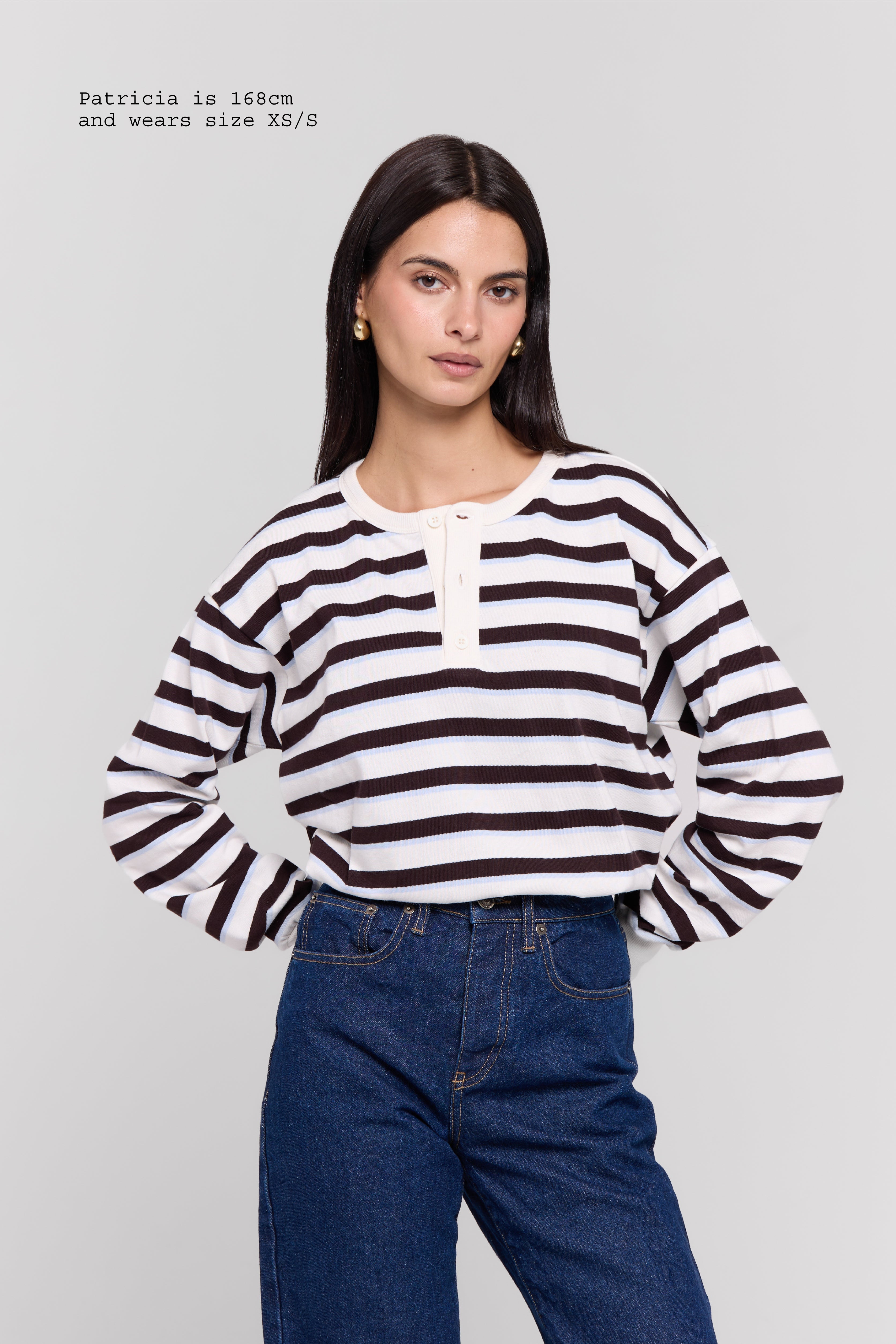 HENLEY LONG SLEEVE TOP