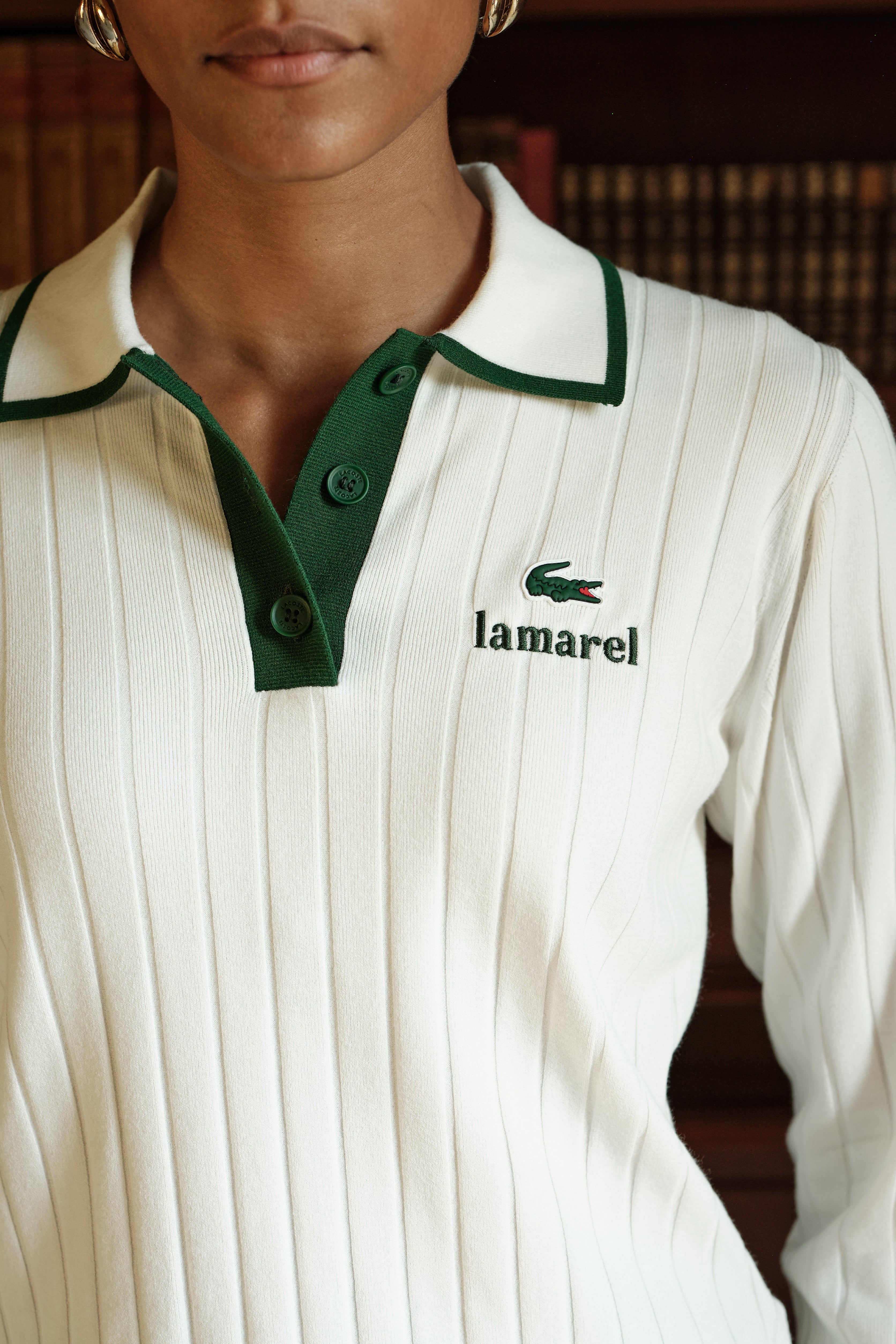 LACOSTE X LAMAREL KNIT POLO