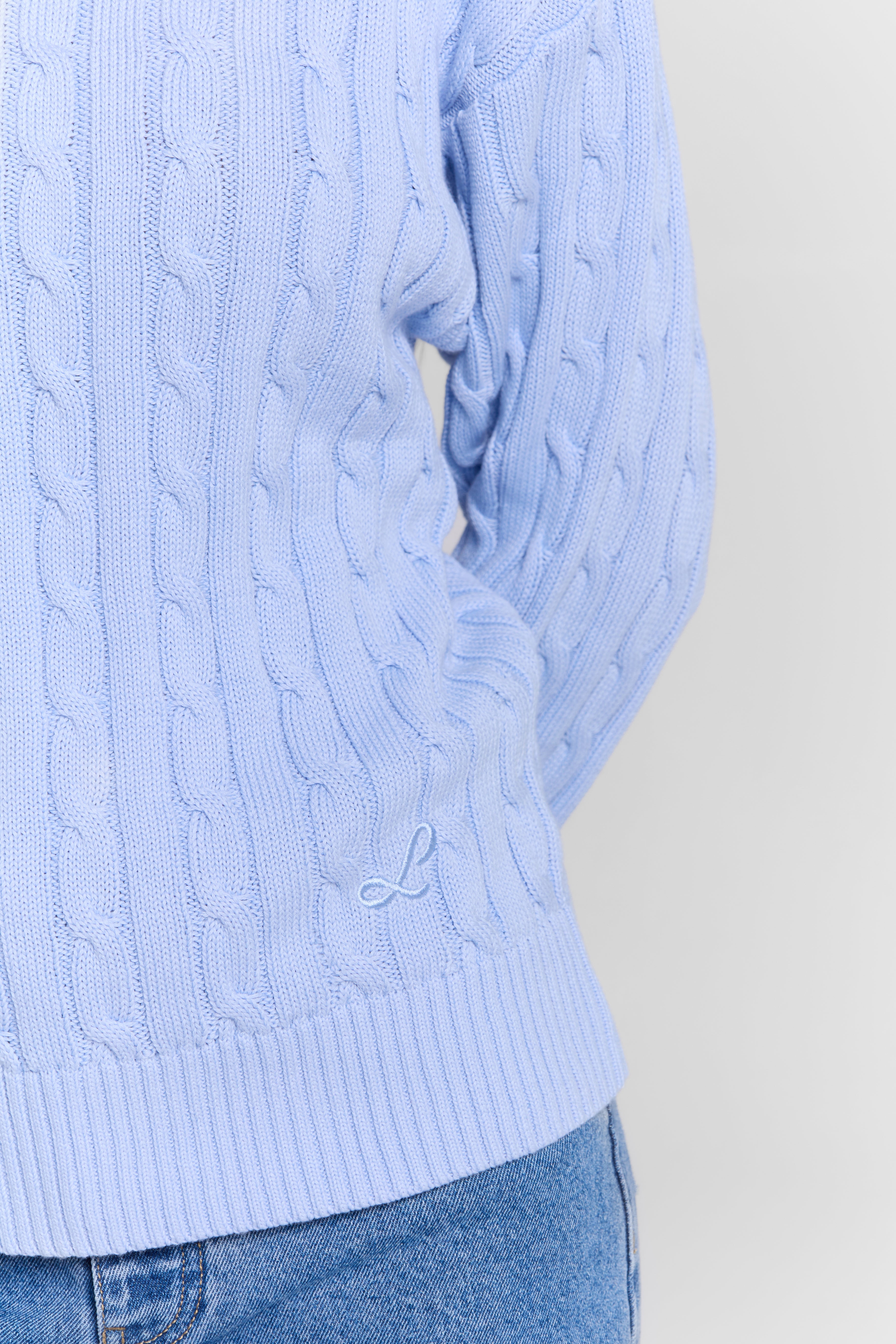 CABLE-KNIT SWEATER