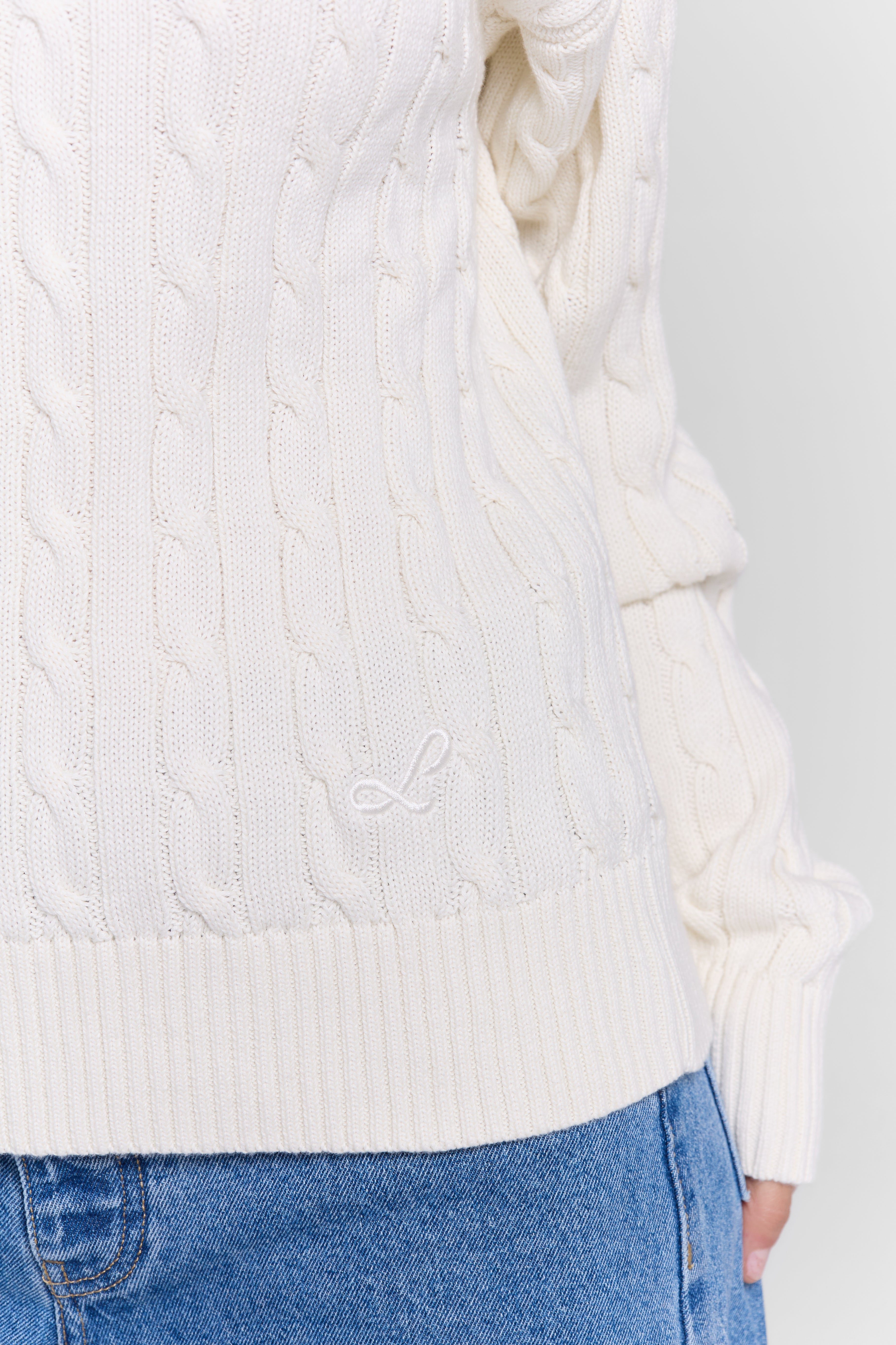 CABLE-KNIT SWEATER