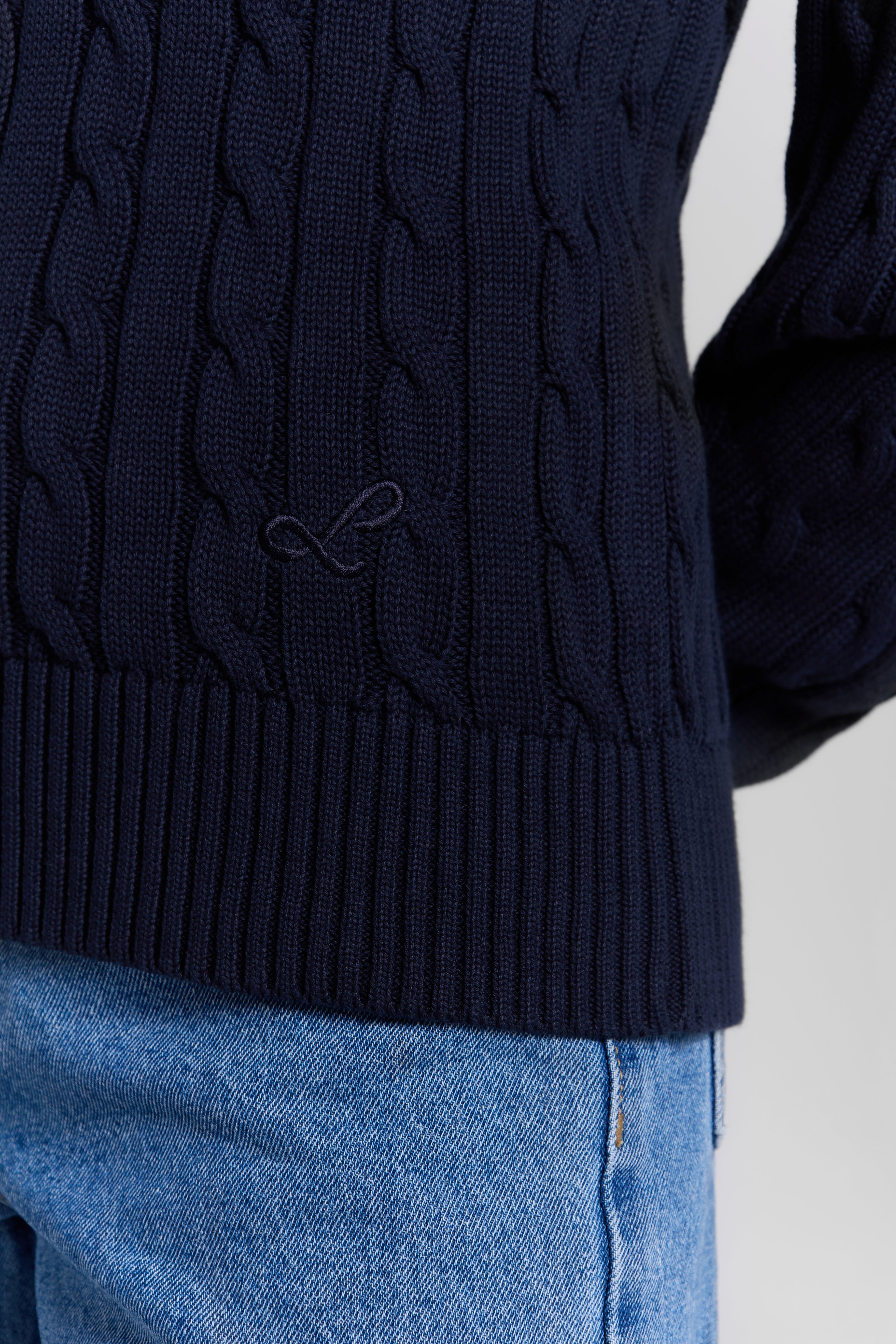 CABLE-KNIT SWEATER