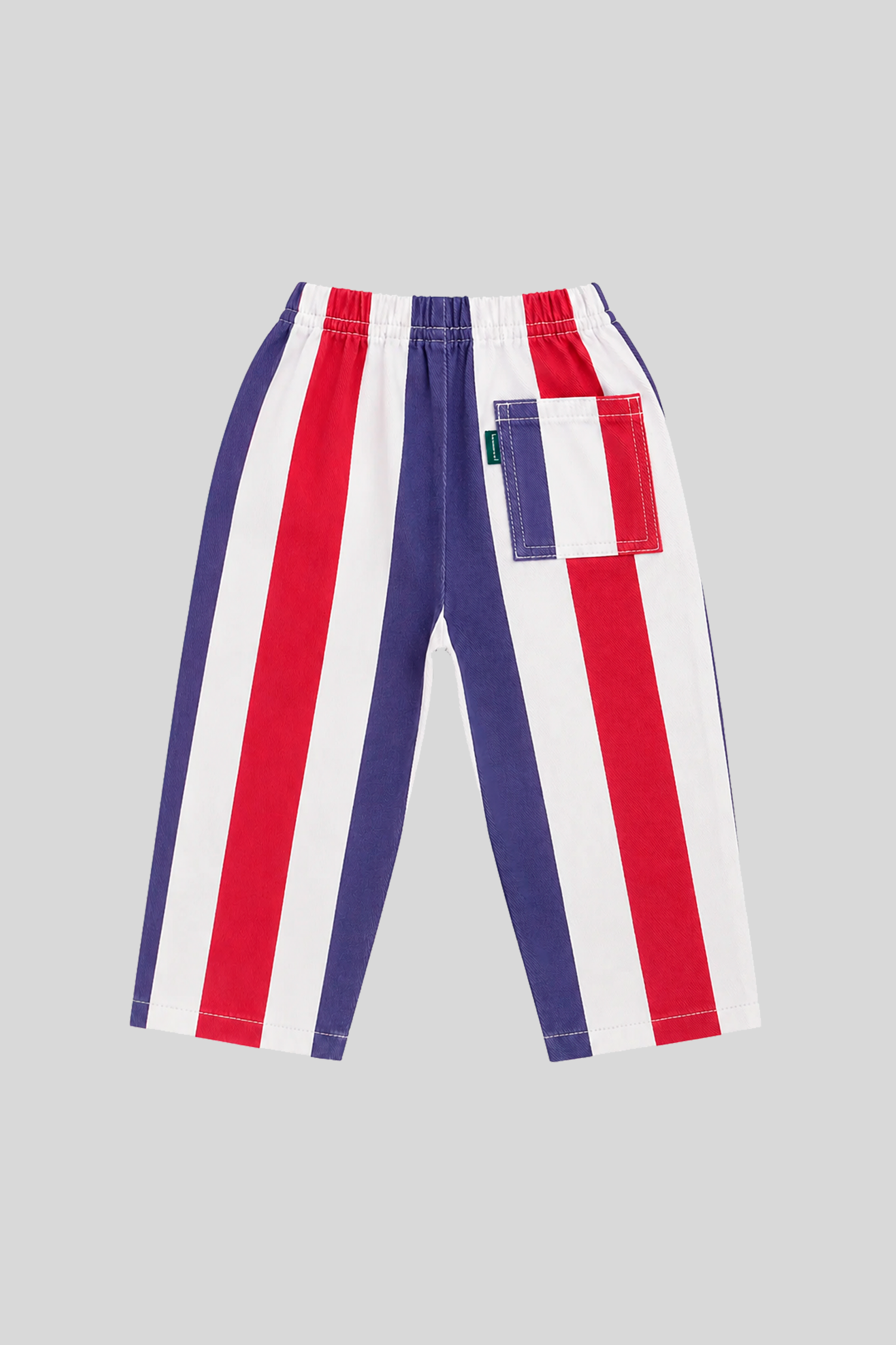 MINI STRIPED BAGGY JEANS
