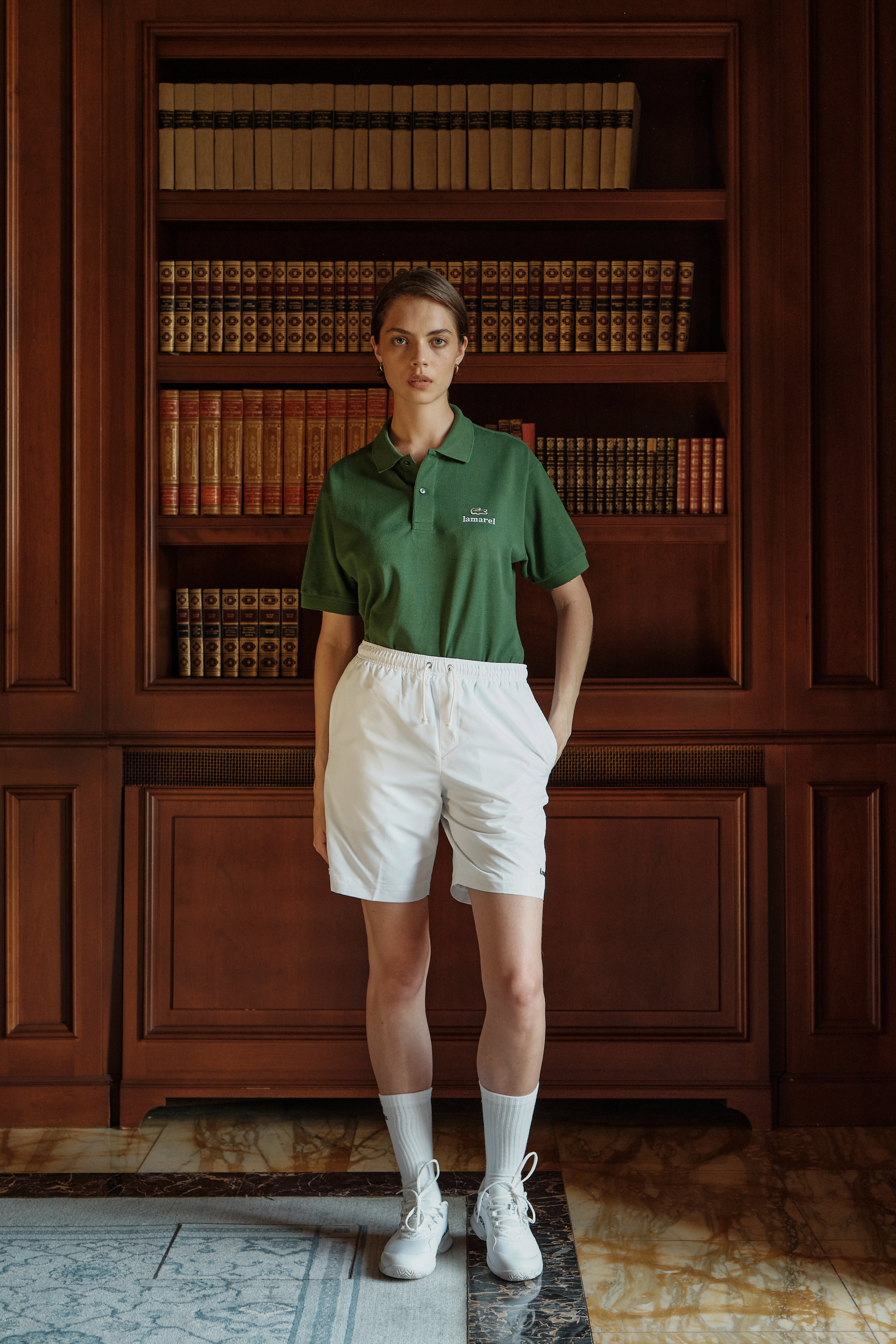 LACOSTE X LAMAREL TENNIS SHORTS