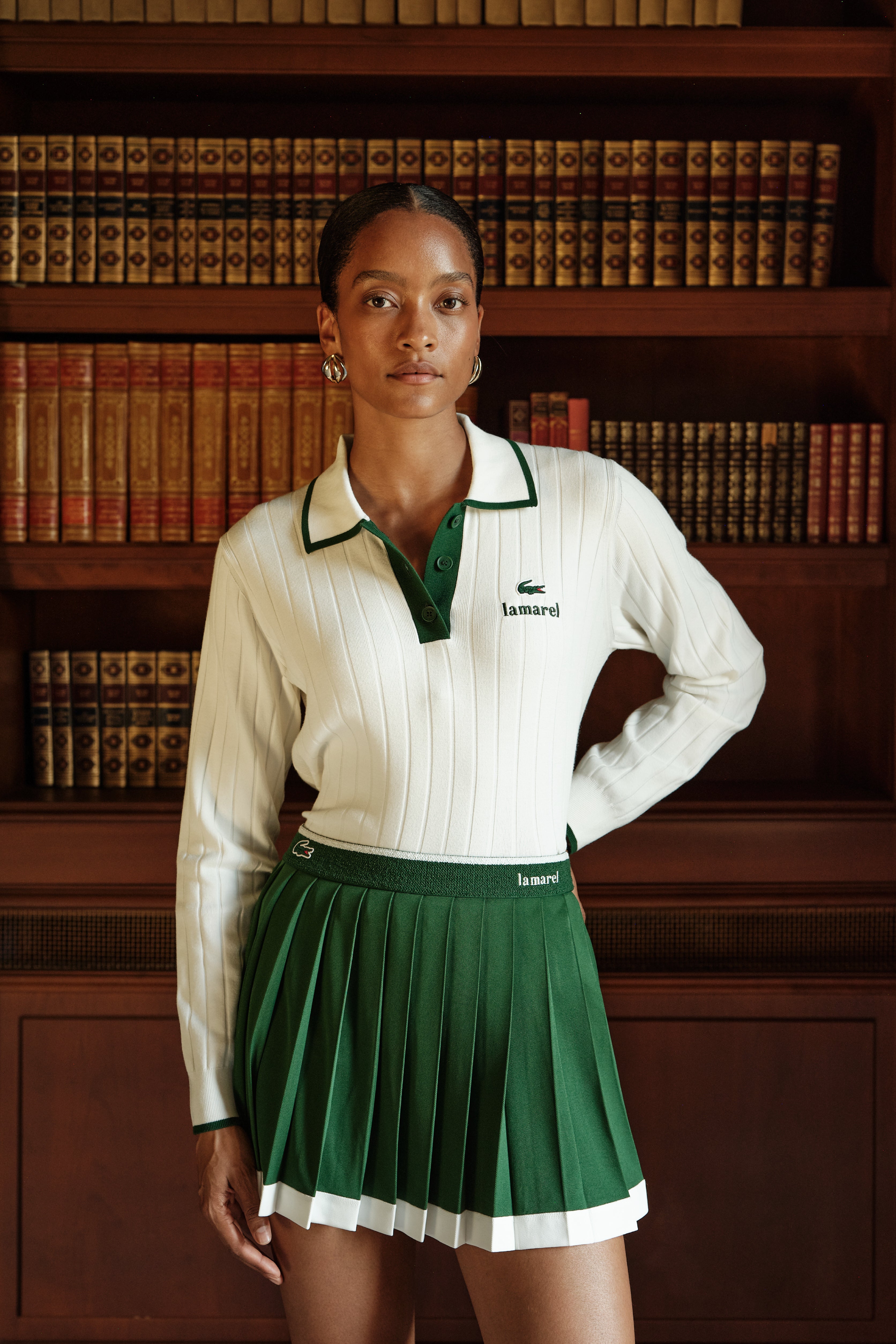 LACOSTE X LAMAREL PLEATED SKIRT