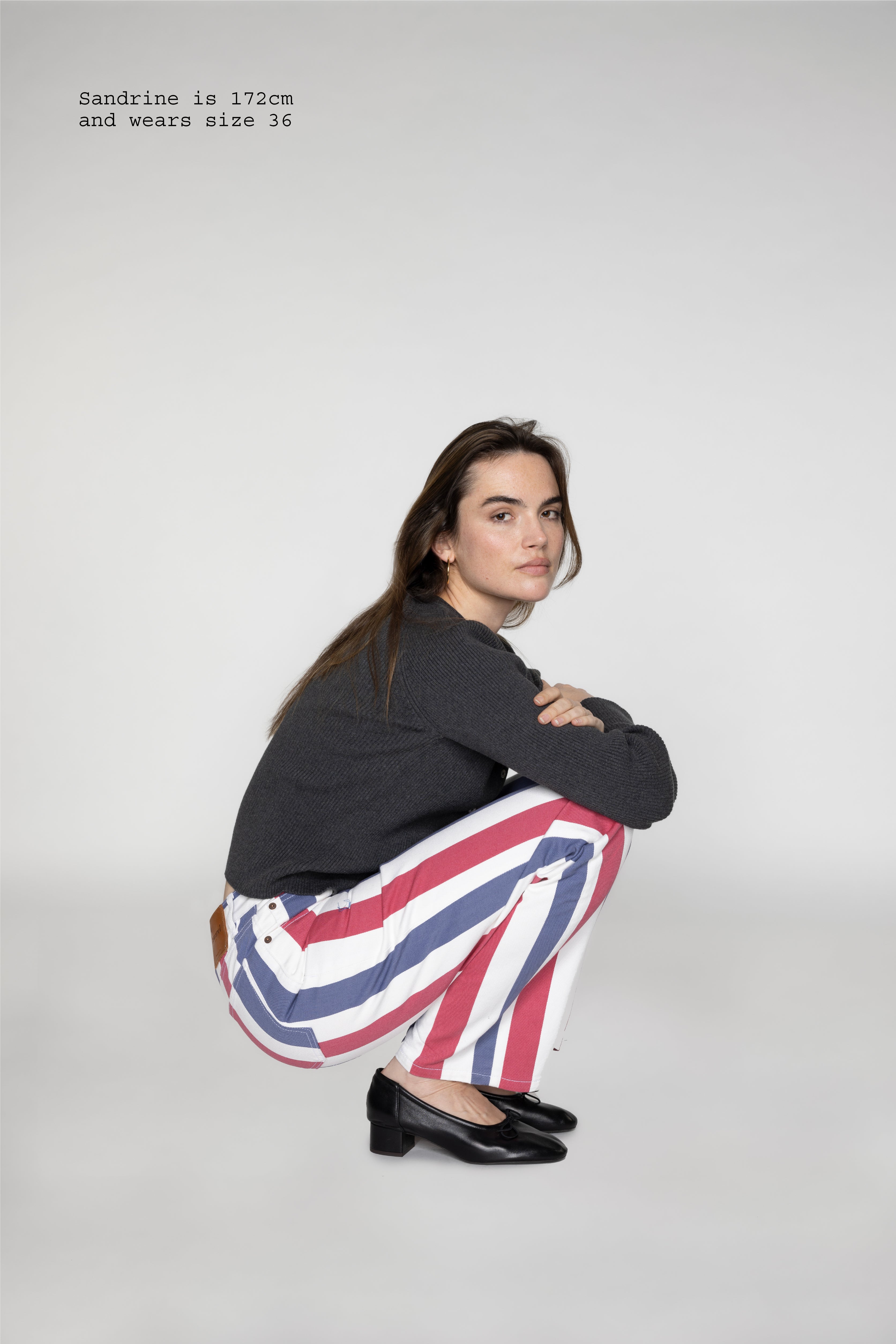 STRIPED STRAIGHT JEANS