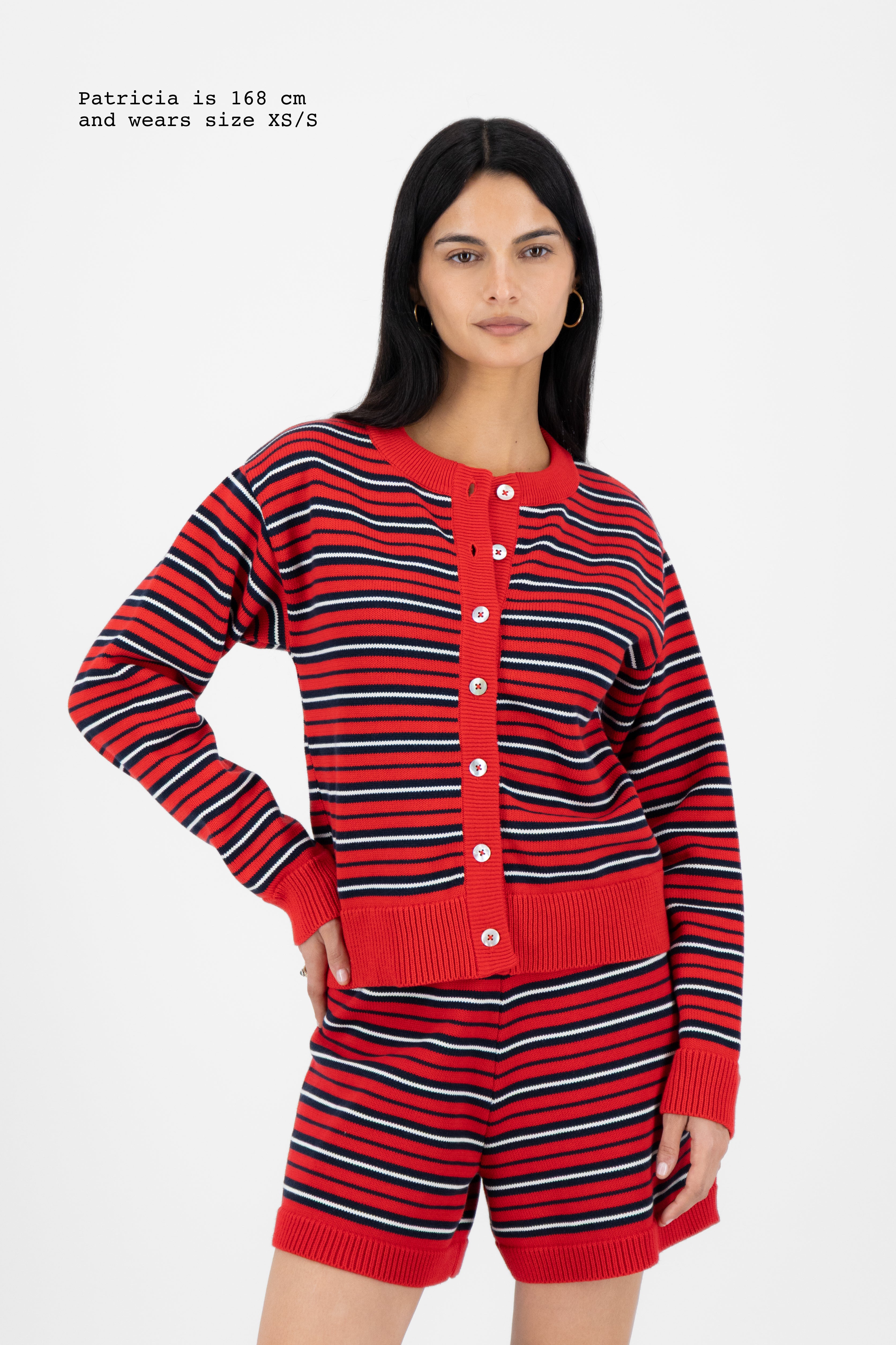 KNIT STRIPED CARDIGAN
