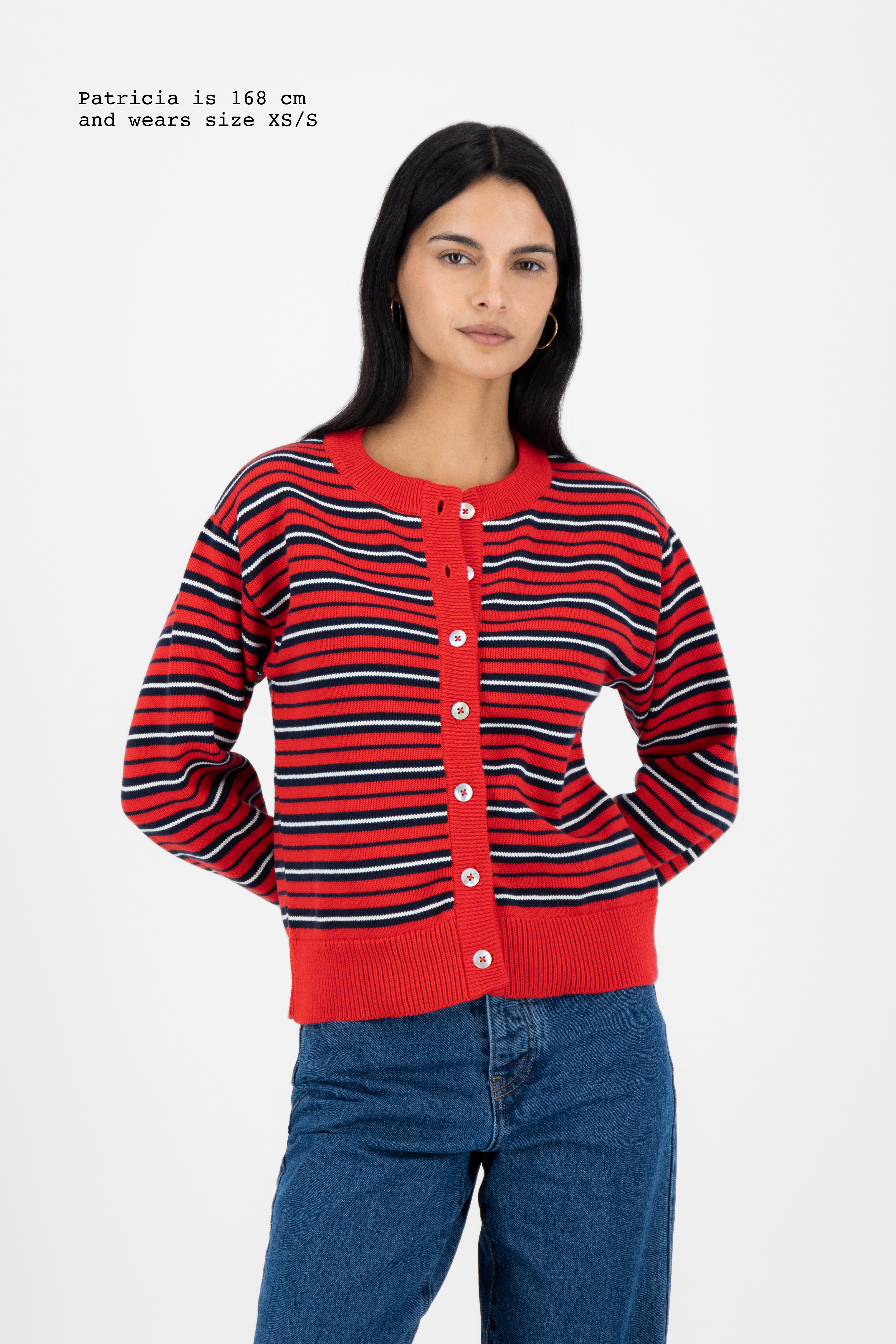 KNIT STRIPED CARDIGAN