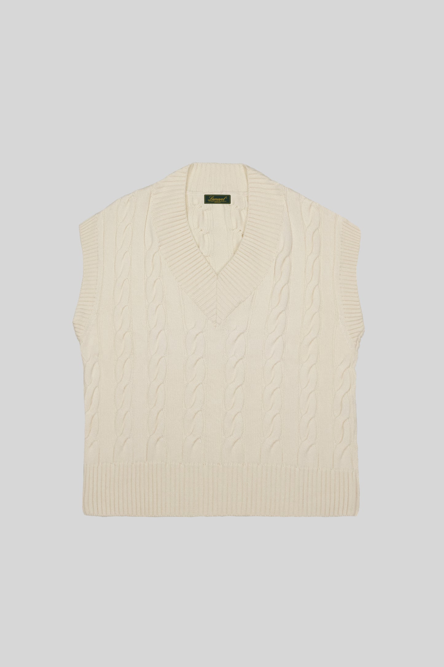 MERINO WOOL CABLE-KNIT VEST