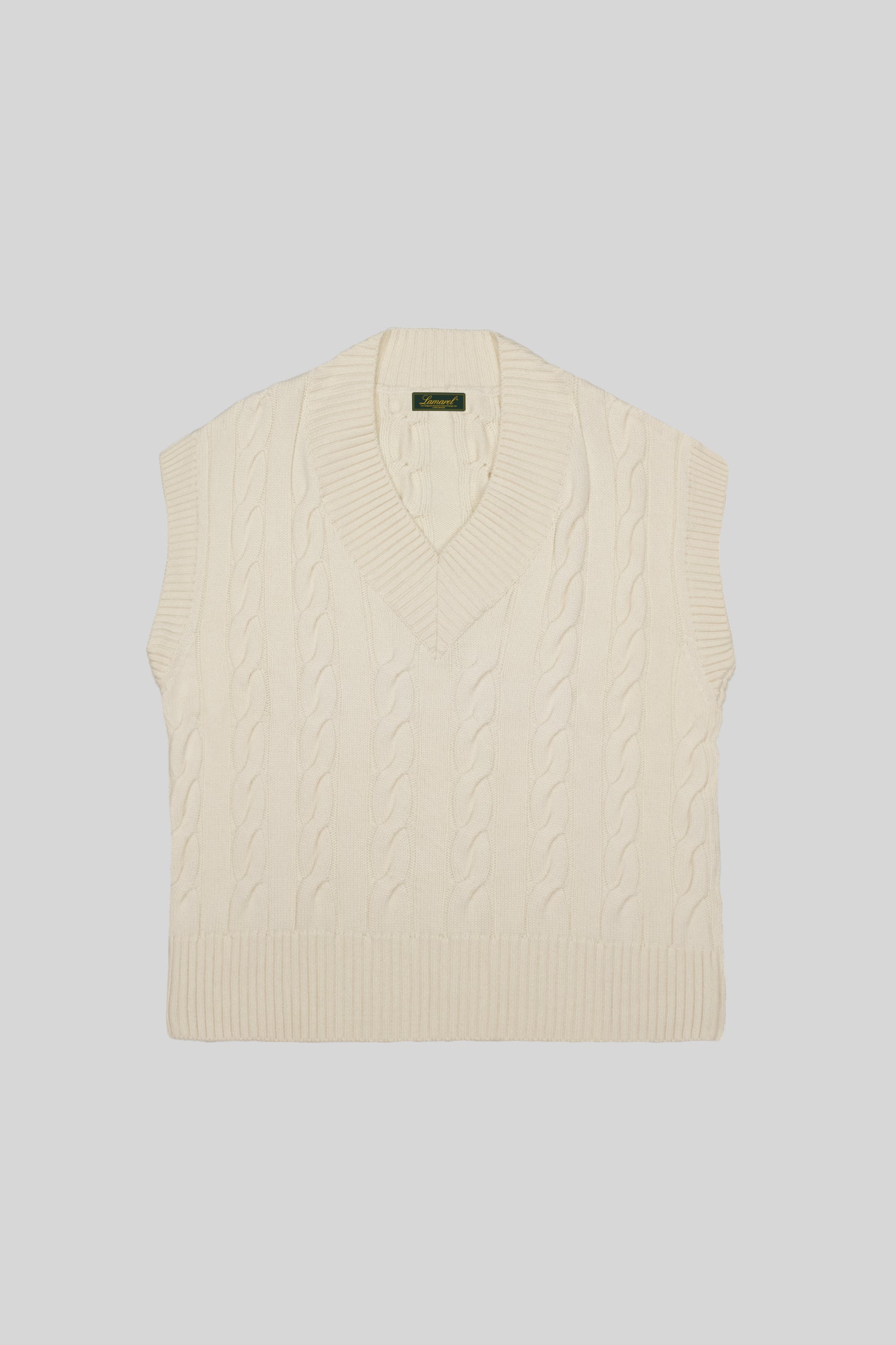 MERINO WOOL CABLE-KNIT VEST