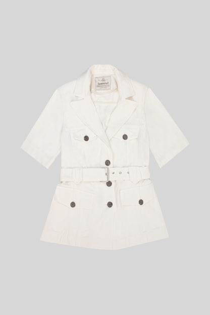 DENIM BLAZER SHORT SLEEVE