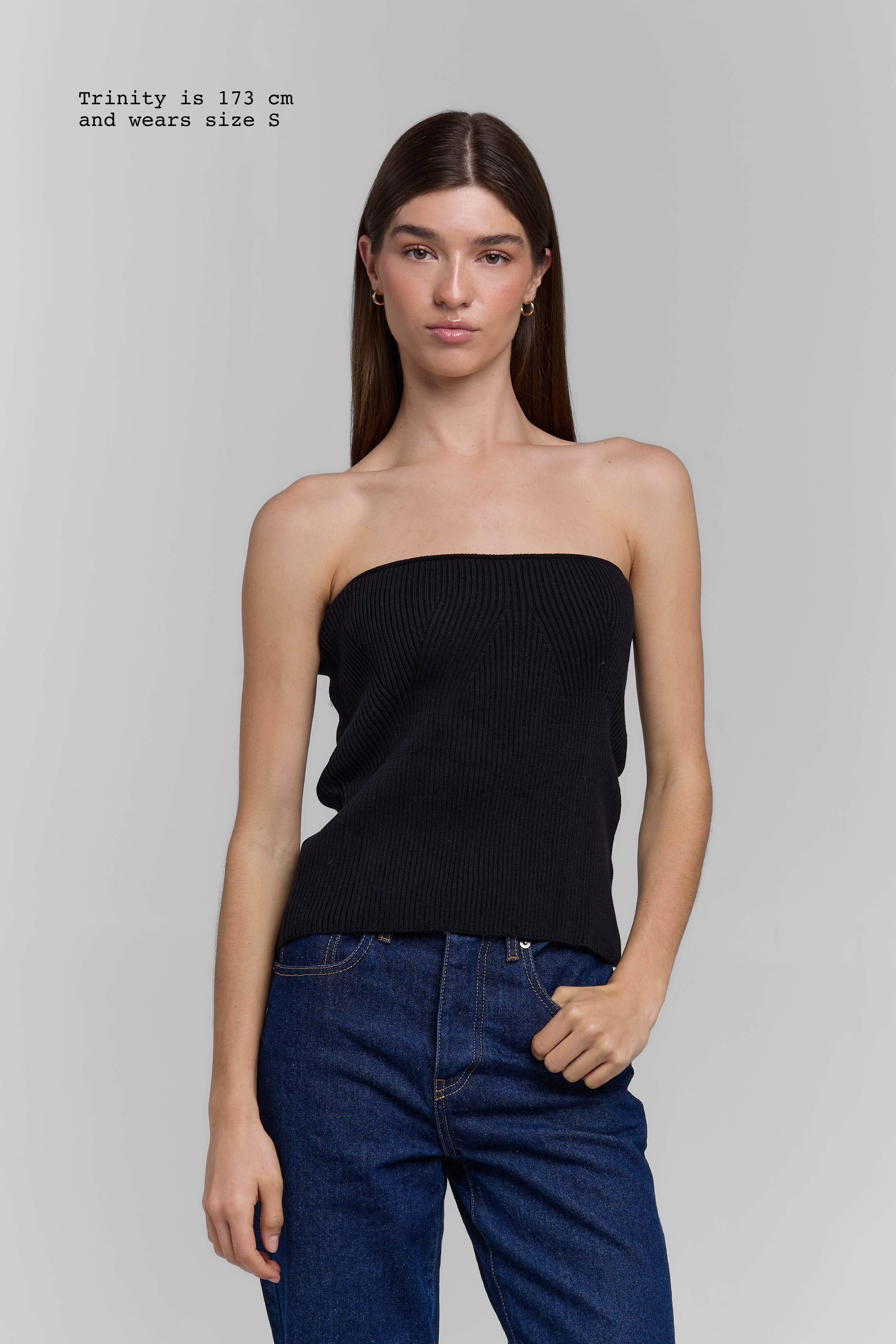 KNIT TUBE TOP