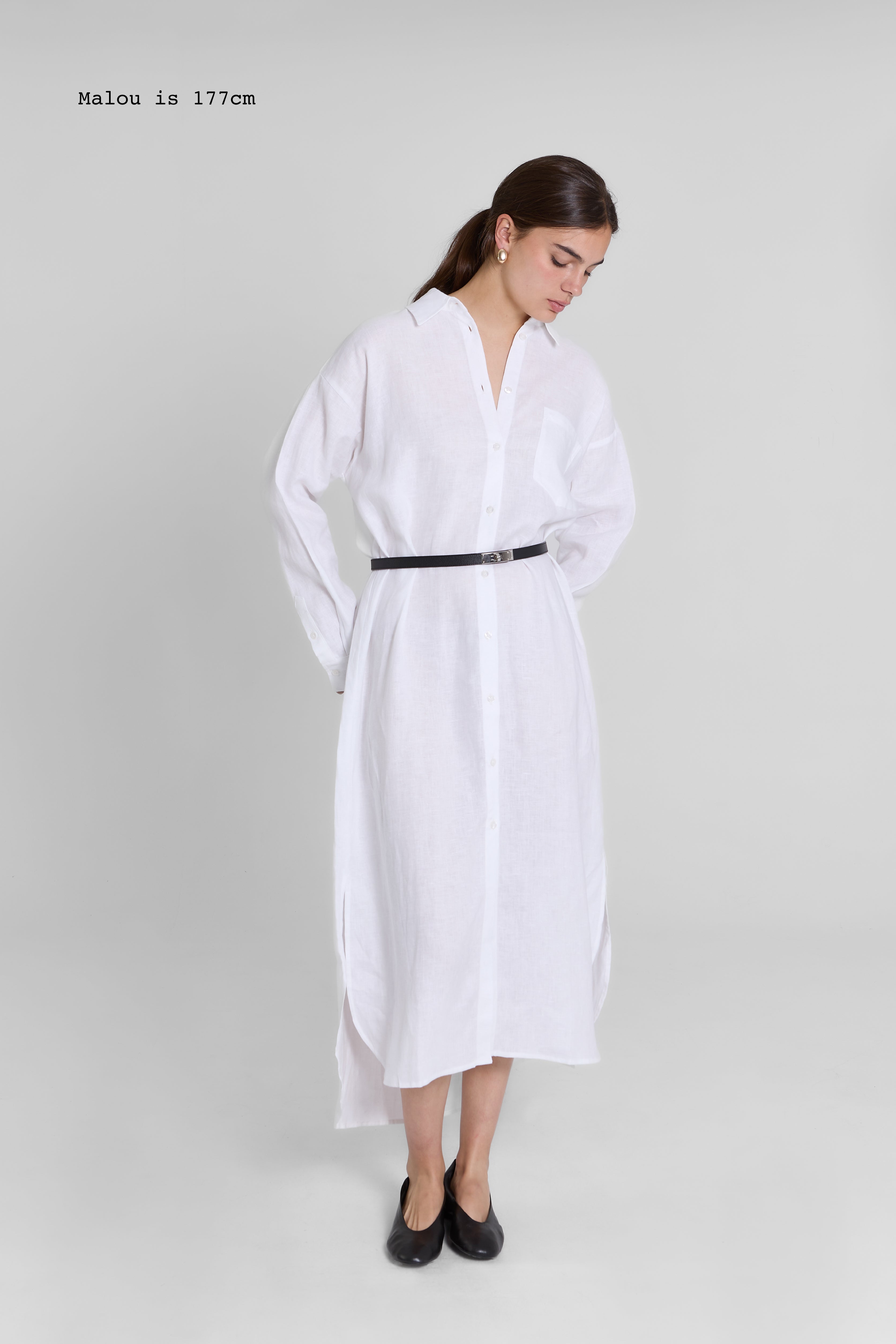 LINEN SHIRT DRESS