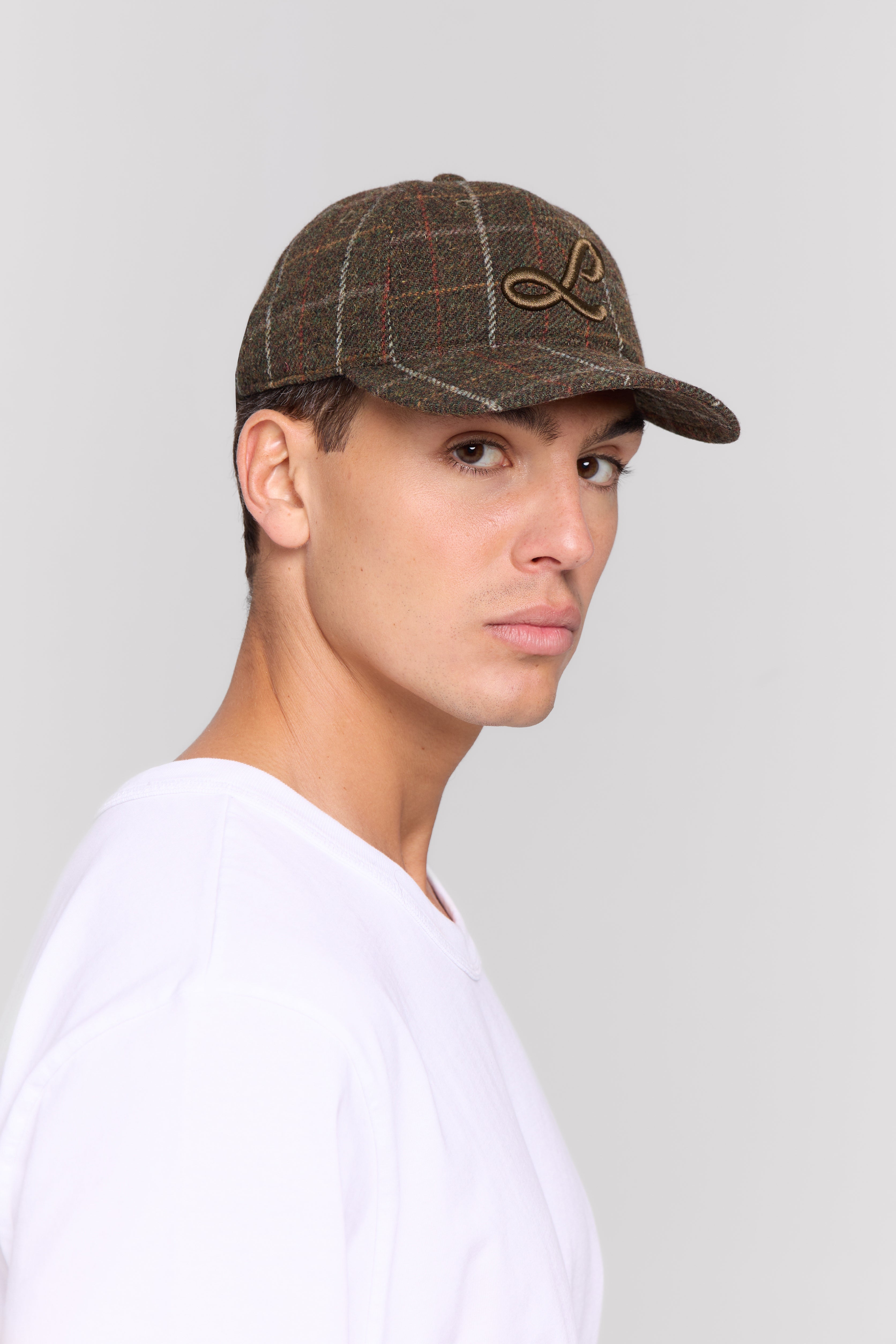 WOOL CHECKED LAMAREL CAP MEN