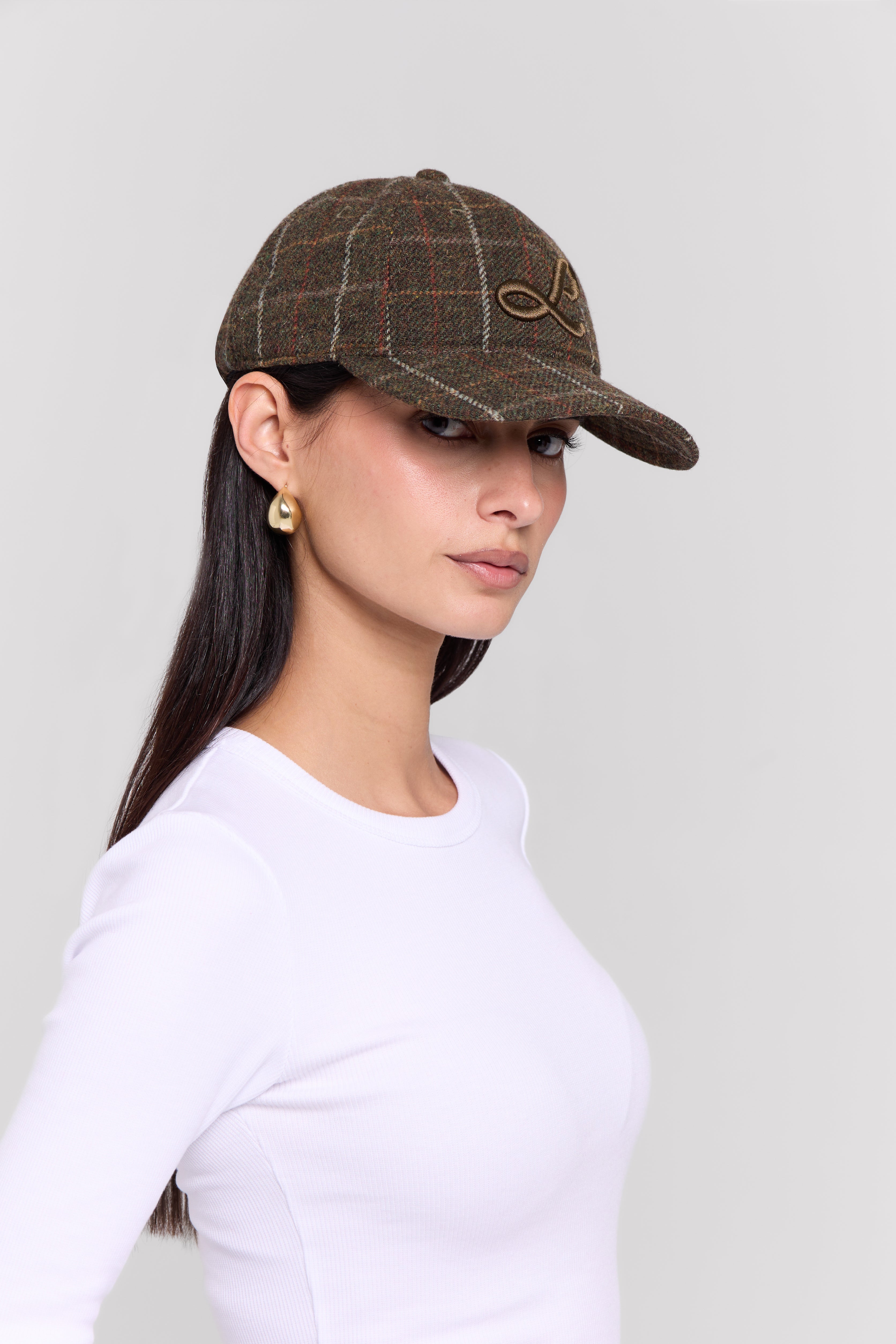 WOOL CHECKED LAMAREL CAP