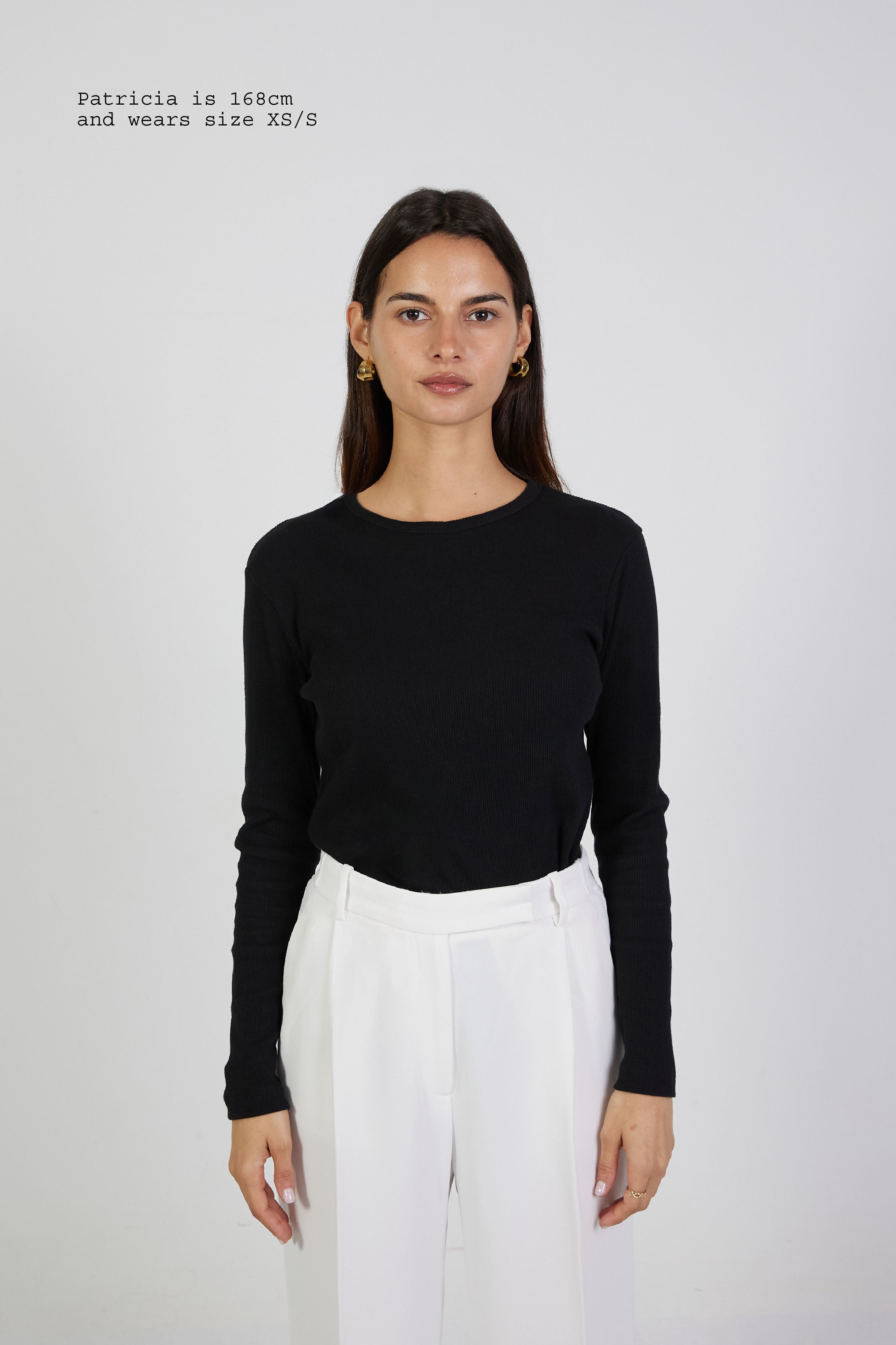 RIBBED LONG SLEEVE TOP