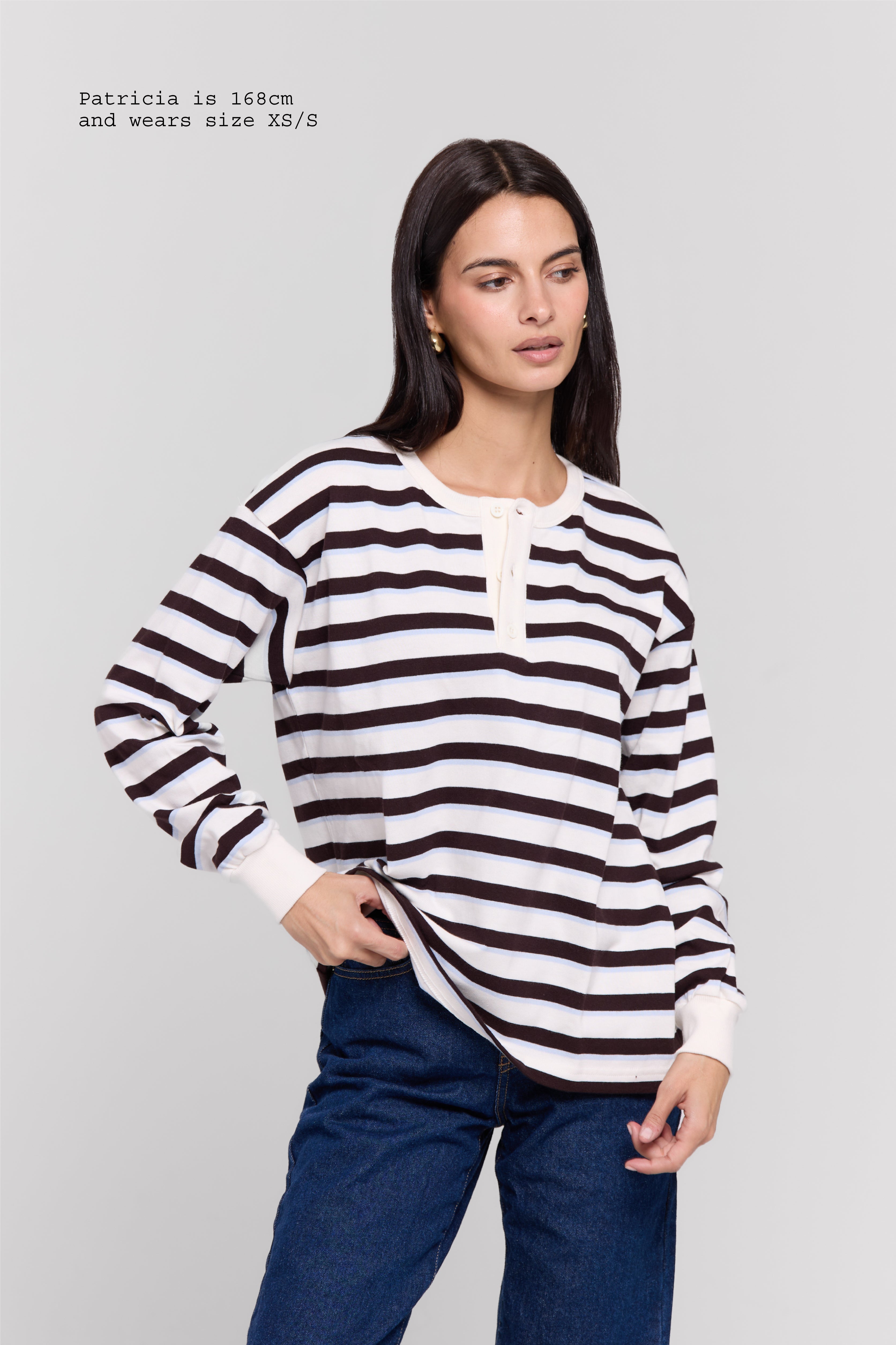 HENLEY LONG SLEEVE TOP