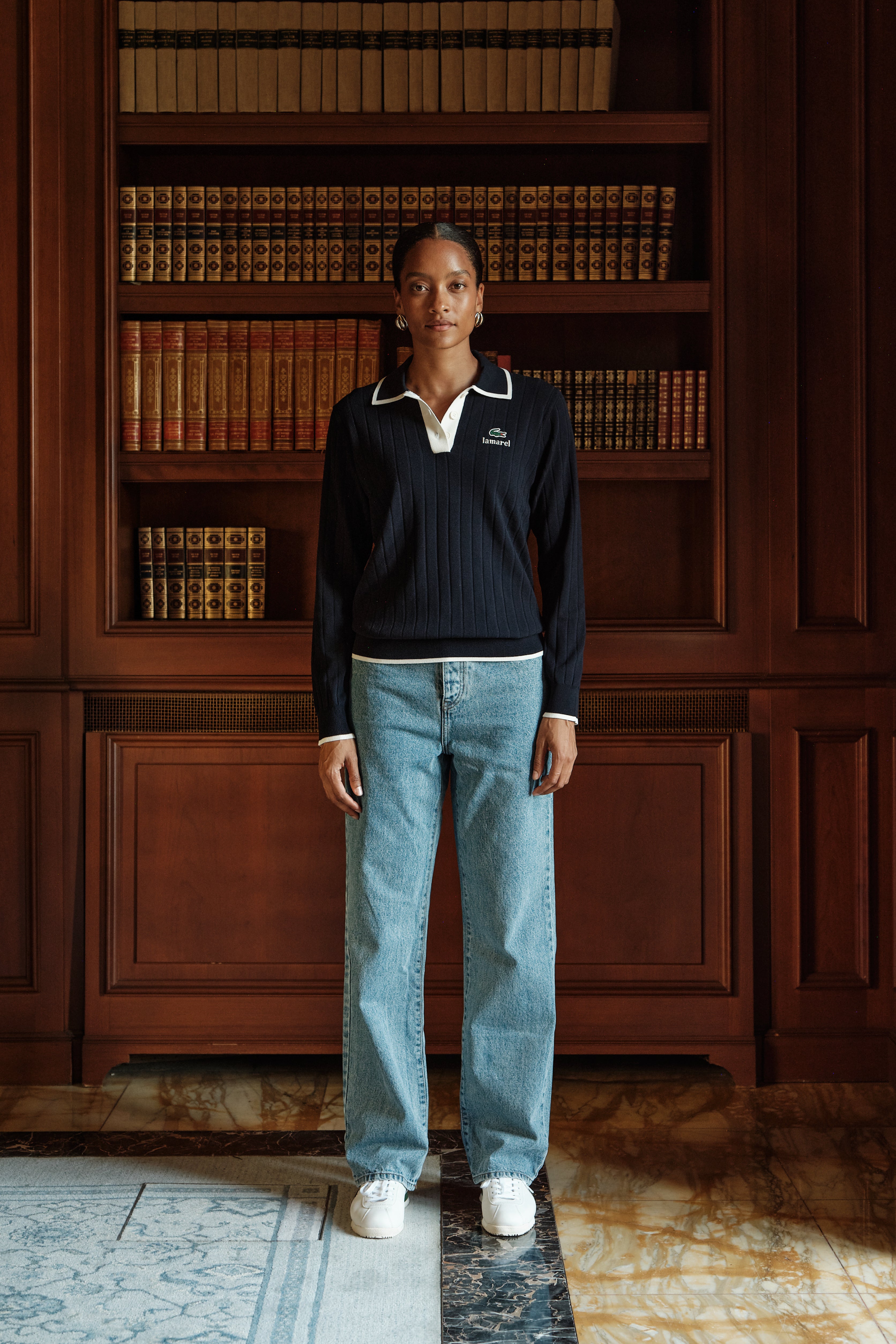 LACOSTE X LAMAREL KNIT POLO