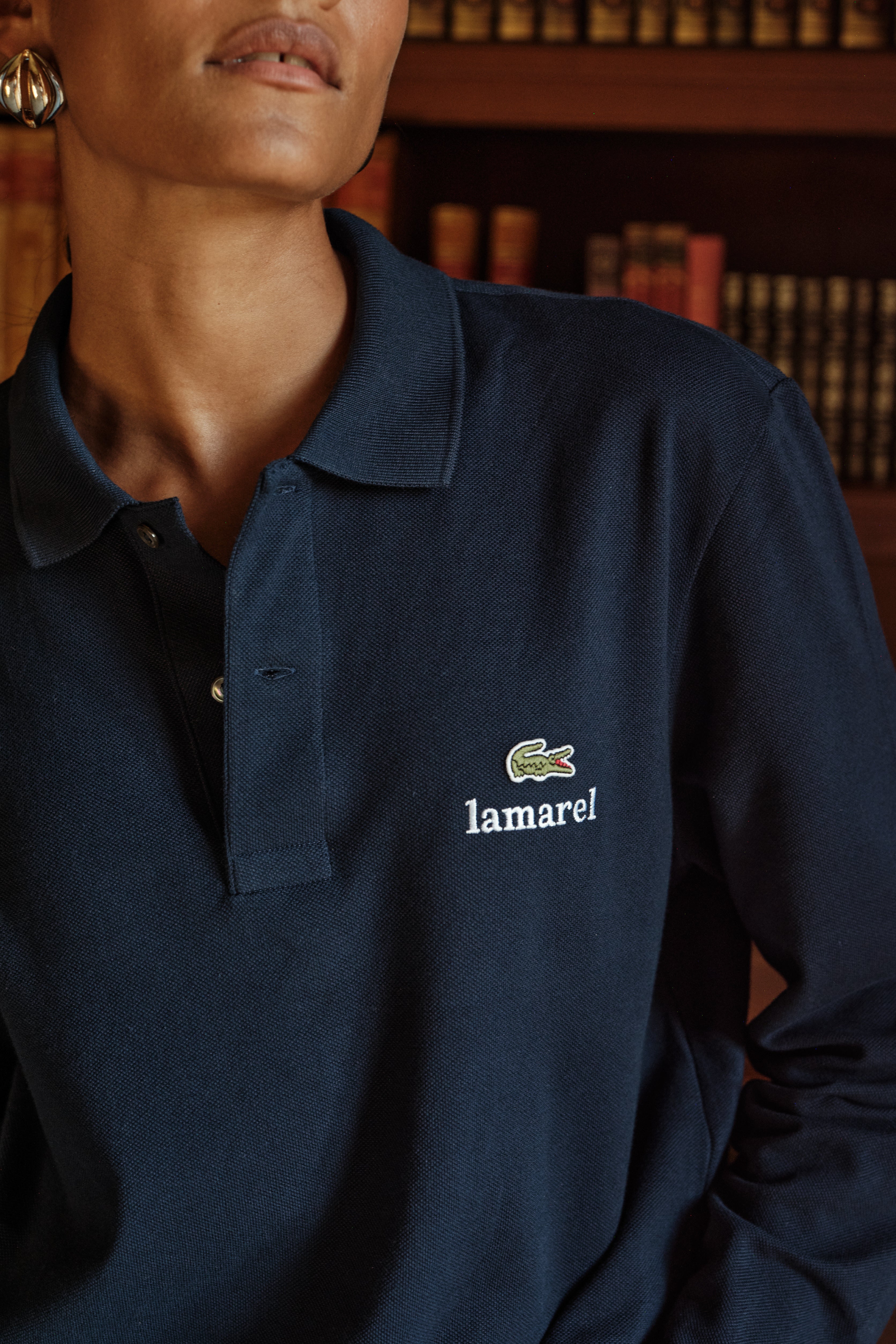 LACOSTE X LAMAREL LONG SLEEVED POLO SHIRT