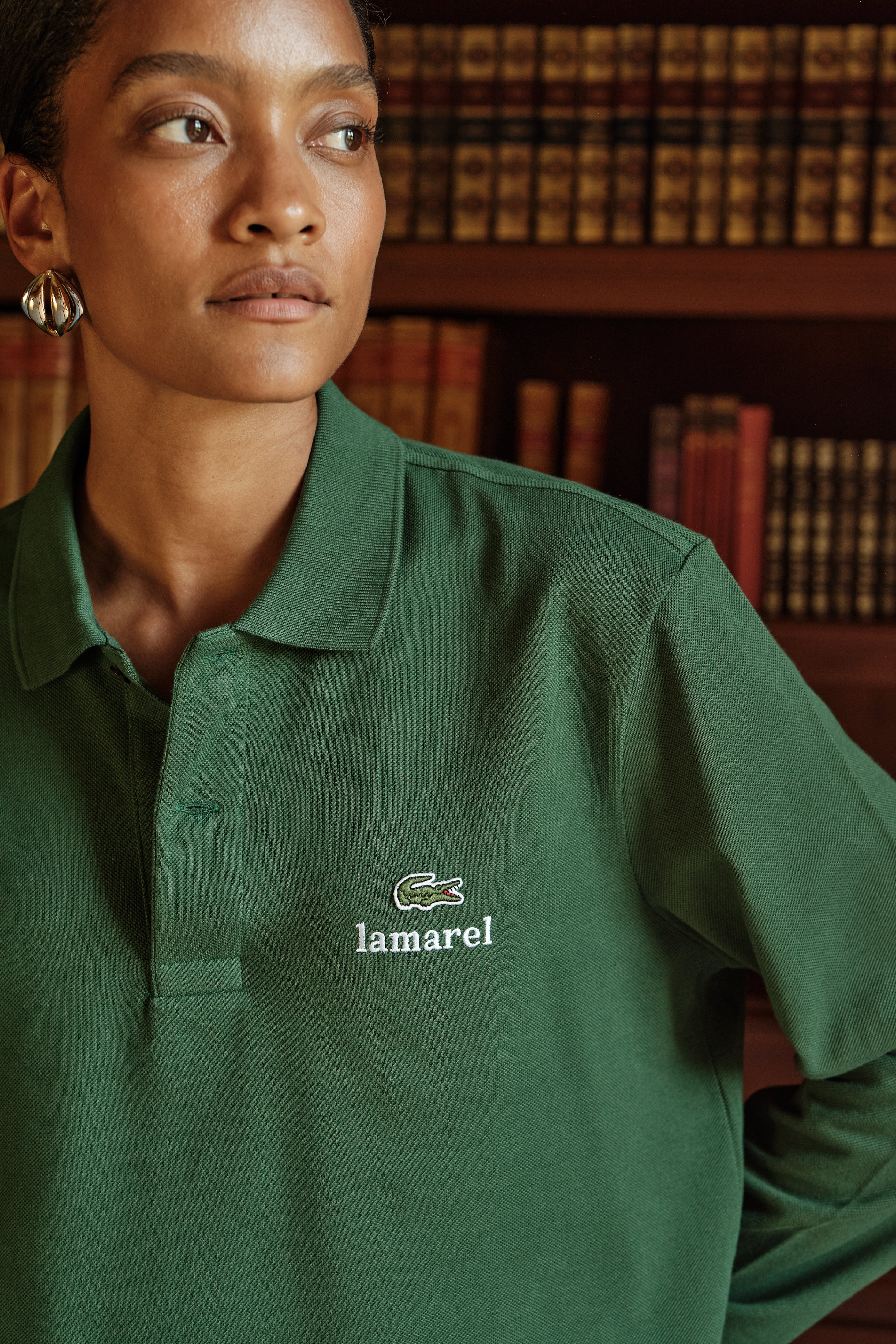LACOSTE X LAMAREL LONG SLEEVED POLO SHIRT