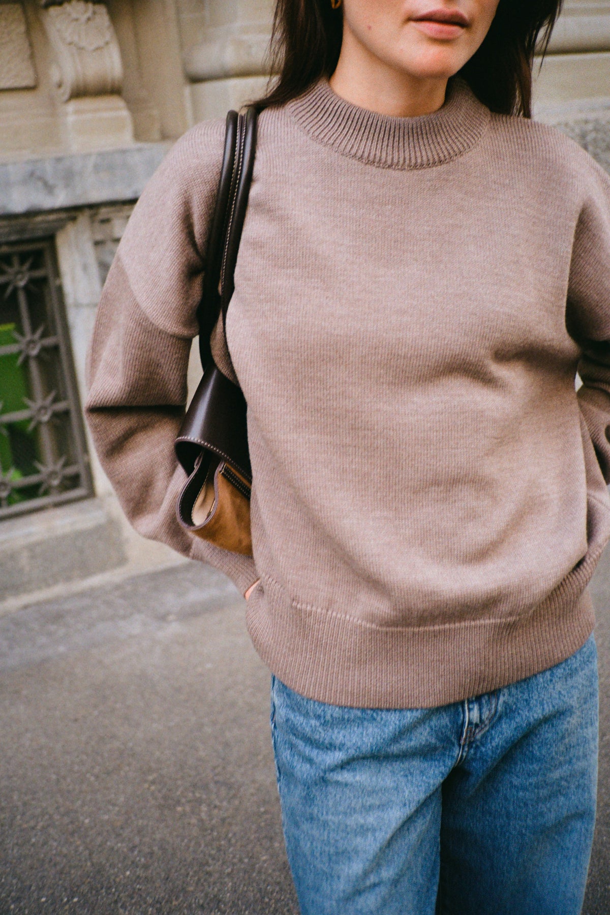 MERINO WOOL SLOUCHY SWEATER