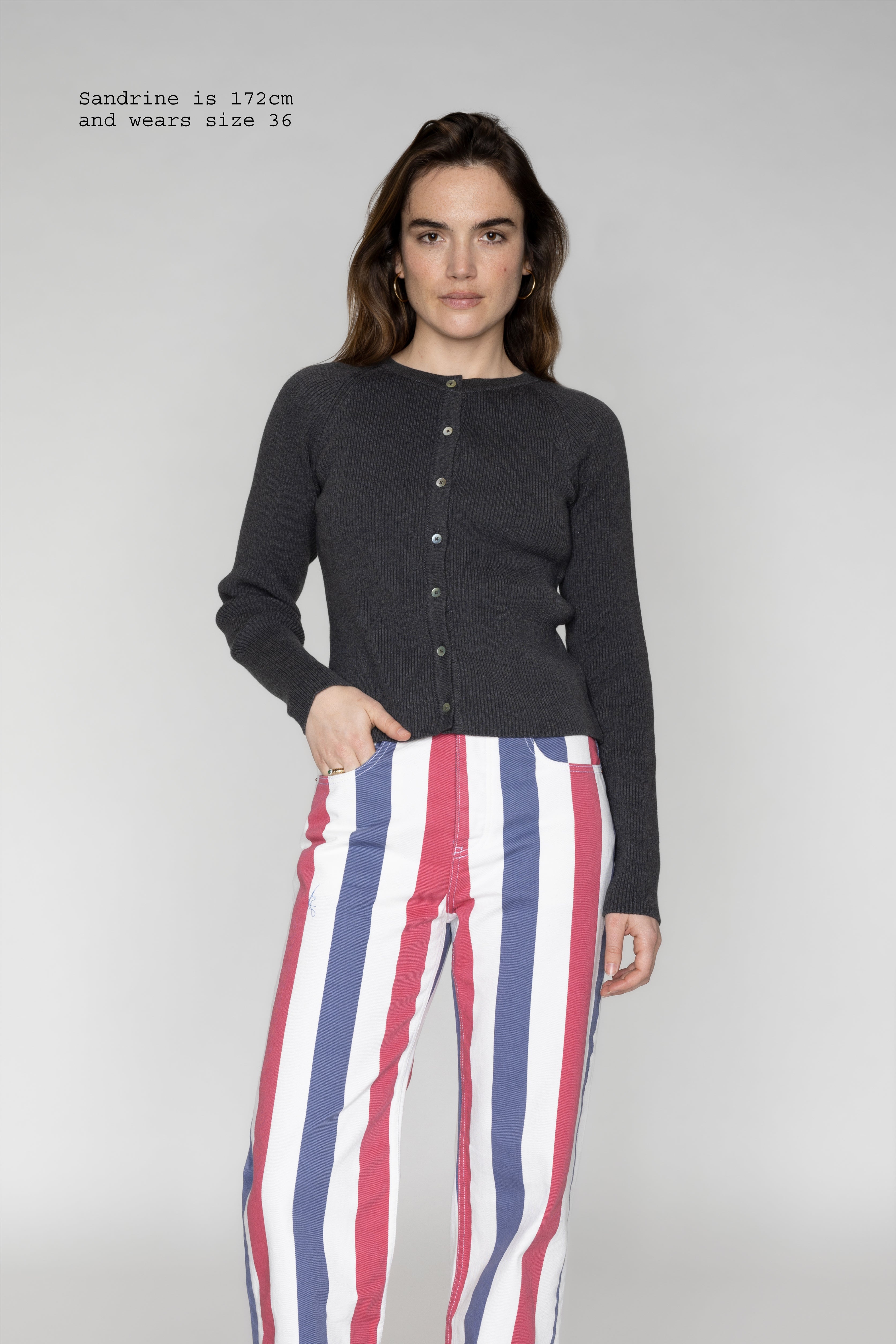 STRIPED STRAIGHT JEANS