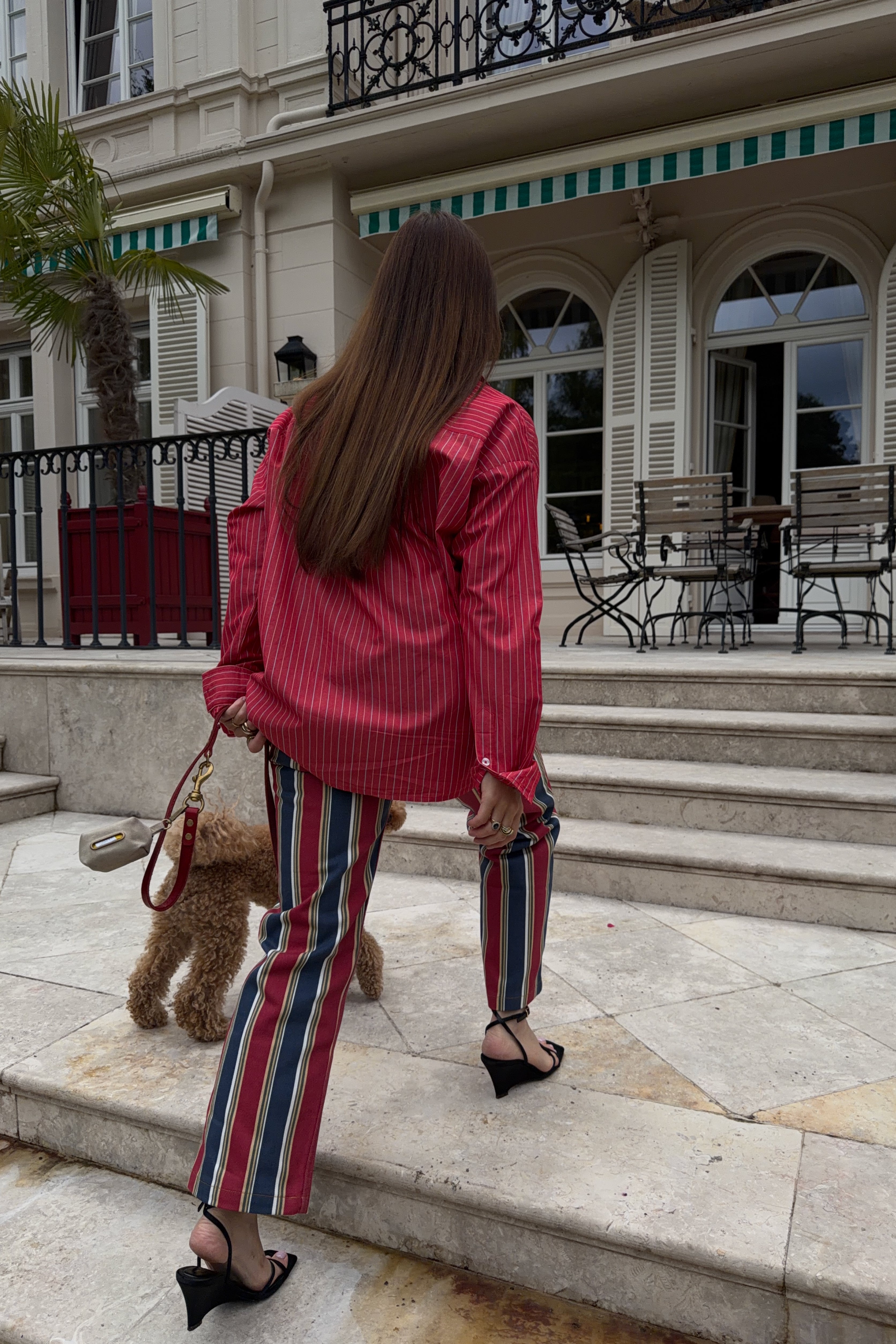 STRIPED STRAIGHT JEANS