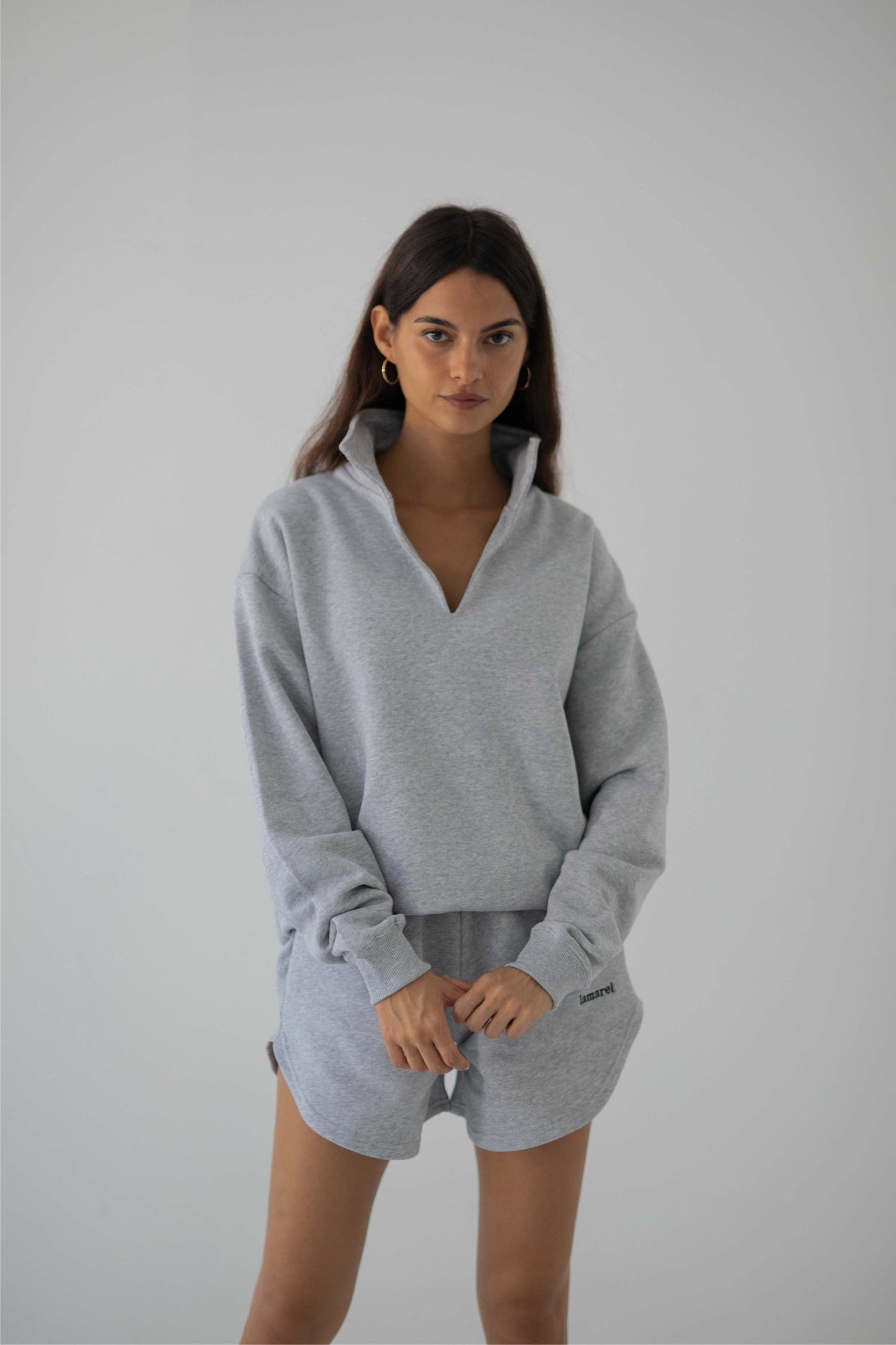 V-NECK SWEATER NO FLEECE