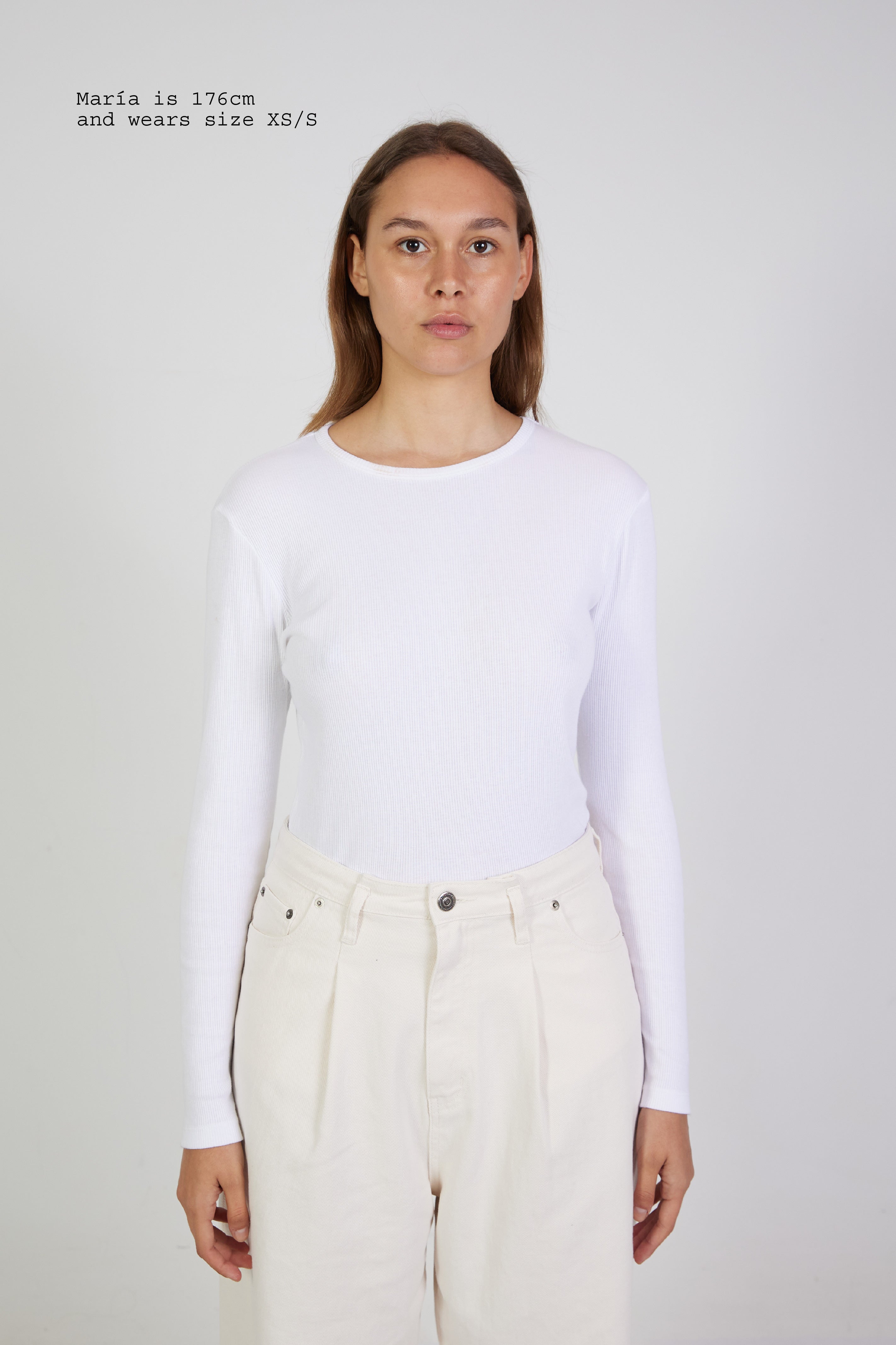 RIBBED LONG SLEEVE TOP