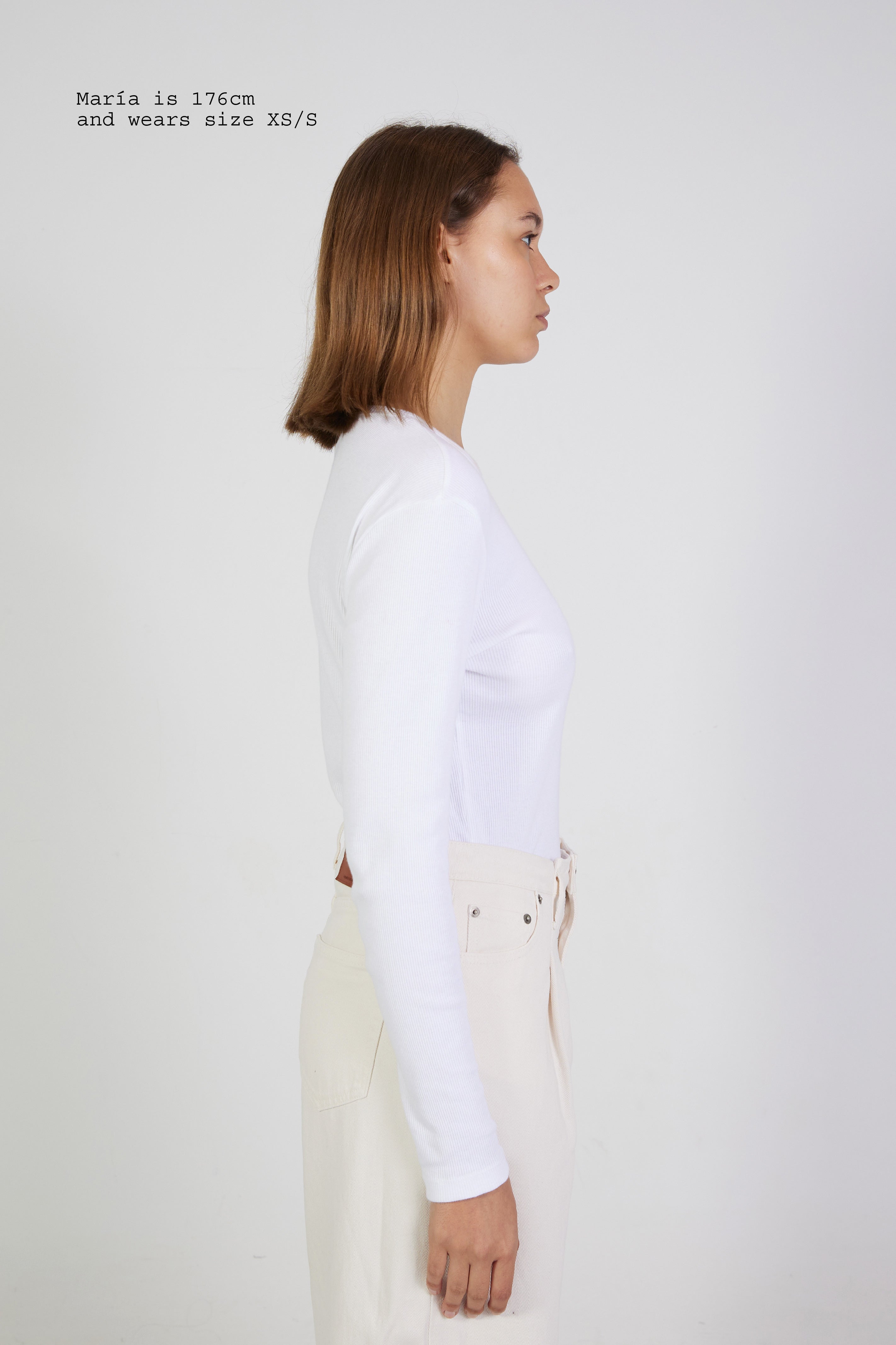 RIBBED LONG SLEEVE TOP