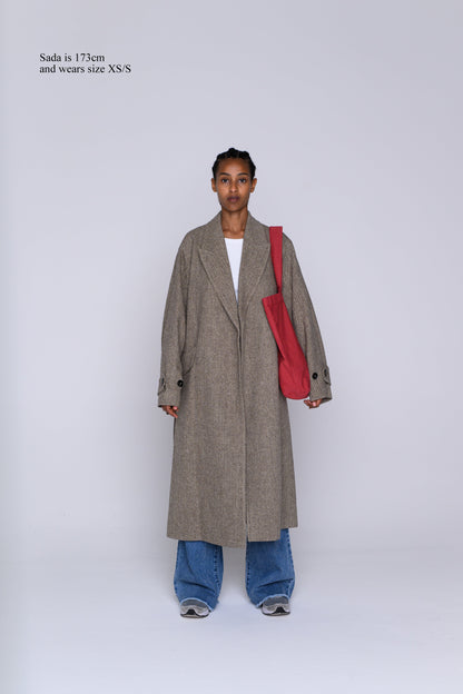 WRAP COAT WOOL