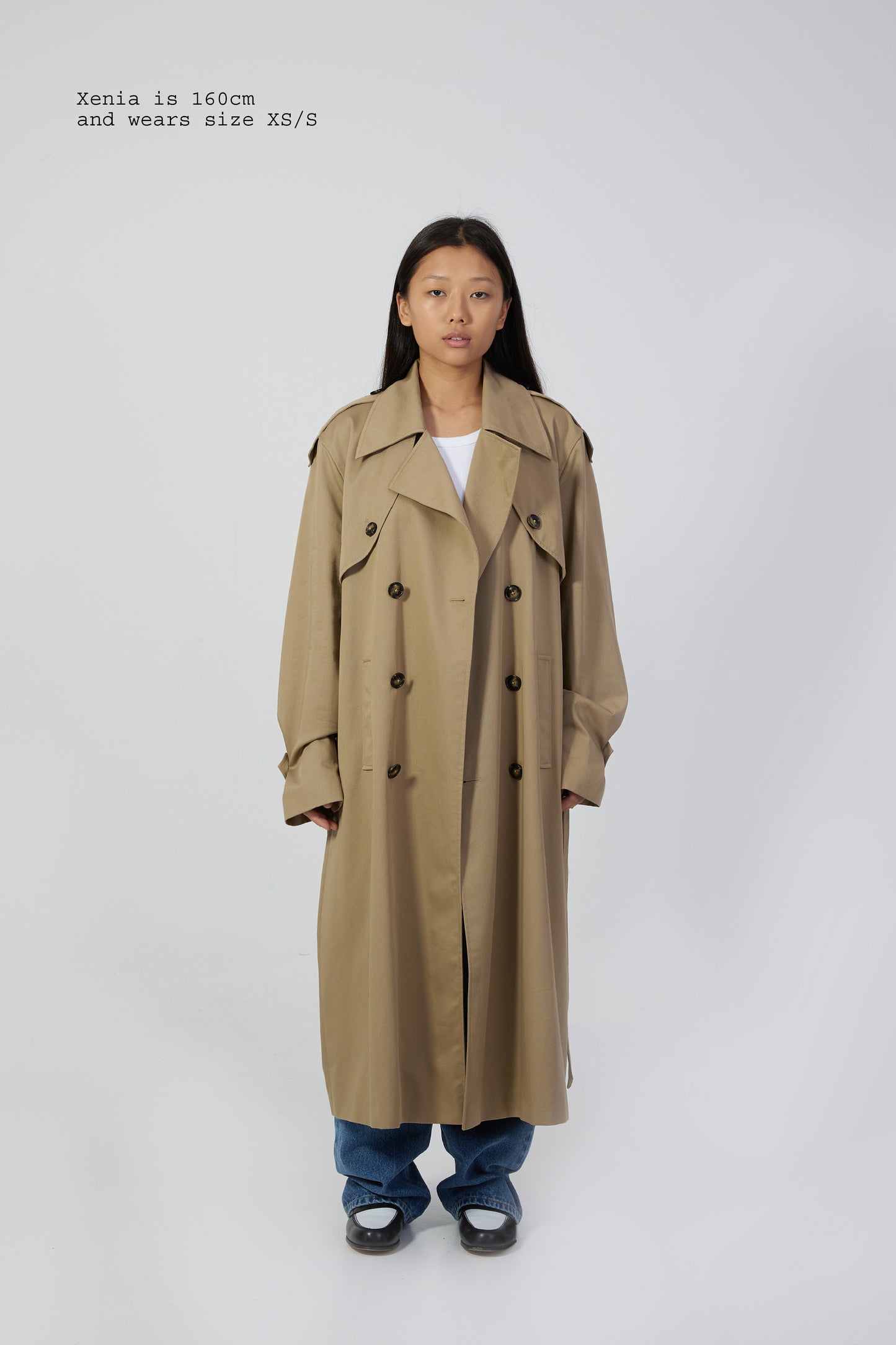 BELTED KHAKI TRENCH COAT